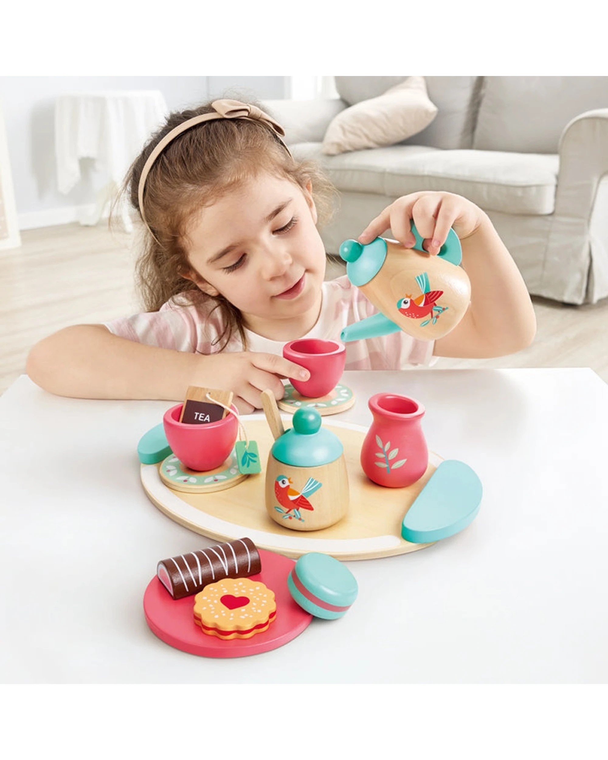 3 Hape Tea Time Wooden Play Set Elegant Party Activity Toy Wood Durable Pretend Play Set - Multi, 3 of 5