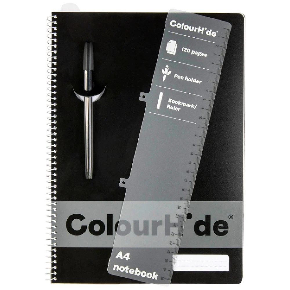 3 ColourHide A4 Notebook 120 Page Black, 3 of 3