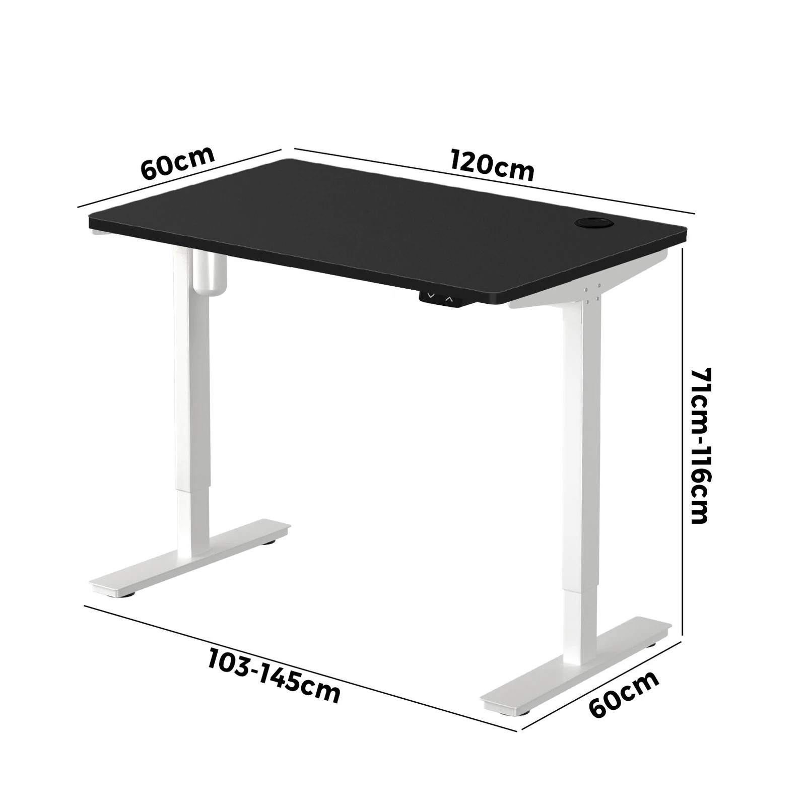 4 Oikiture 120cm Electric Standing Desk Single Motor Height Adjustable Sit Stand Table Top
 - Multi, 4 of 4