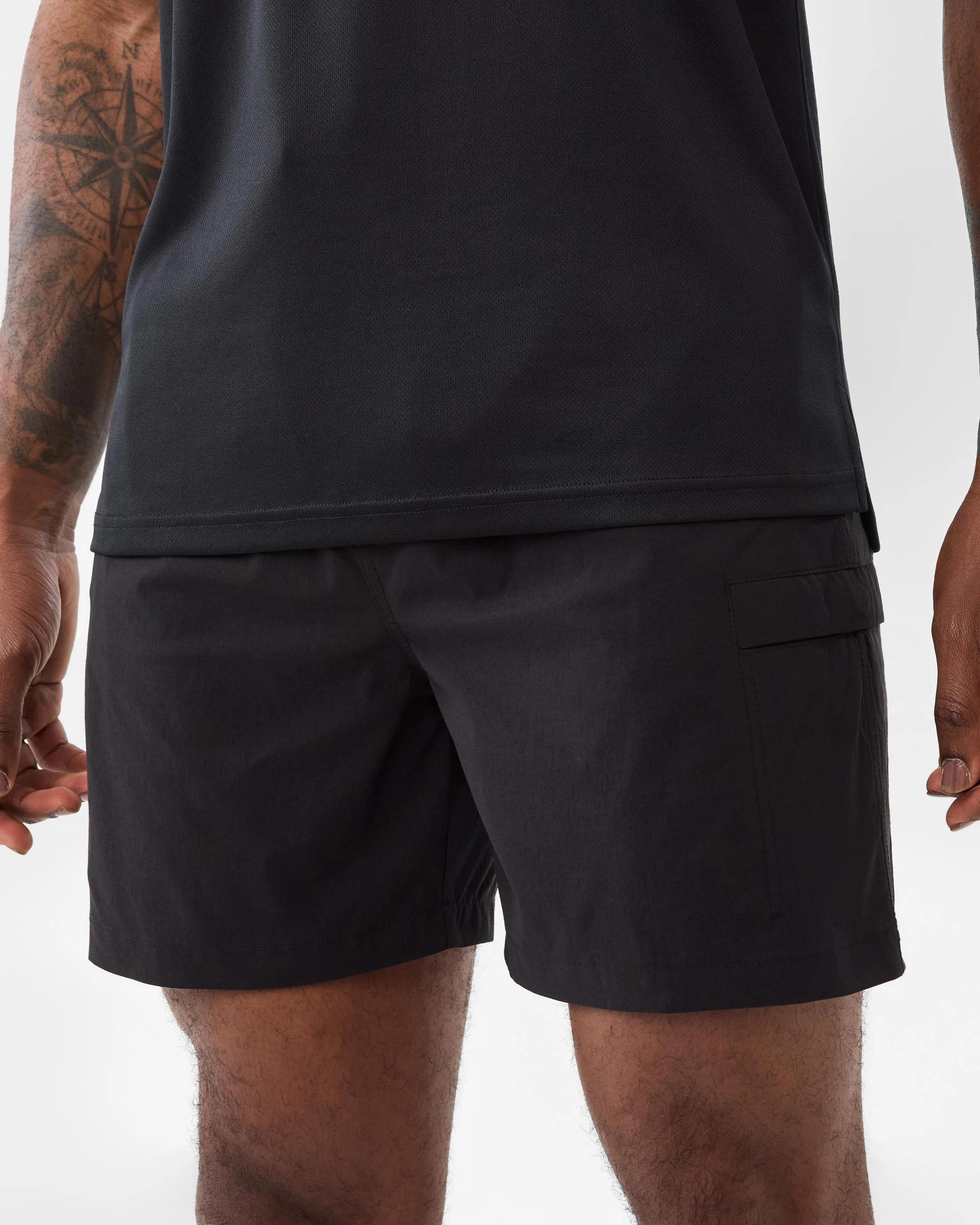 2 Active Mens Everyday Cargo Shorts Black, 2 of 7