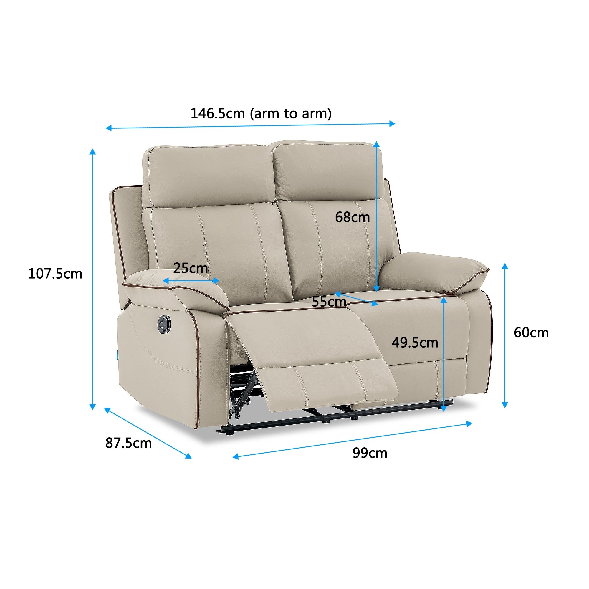 5 Foret 6-seater Sofa Lounge Convertible Recliner Couch For Living Room Modern, 5 of 7