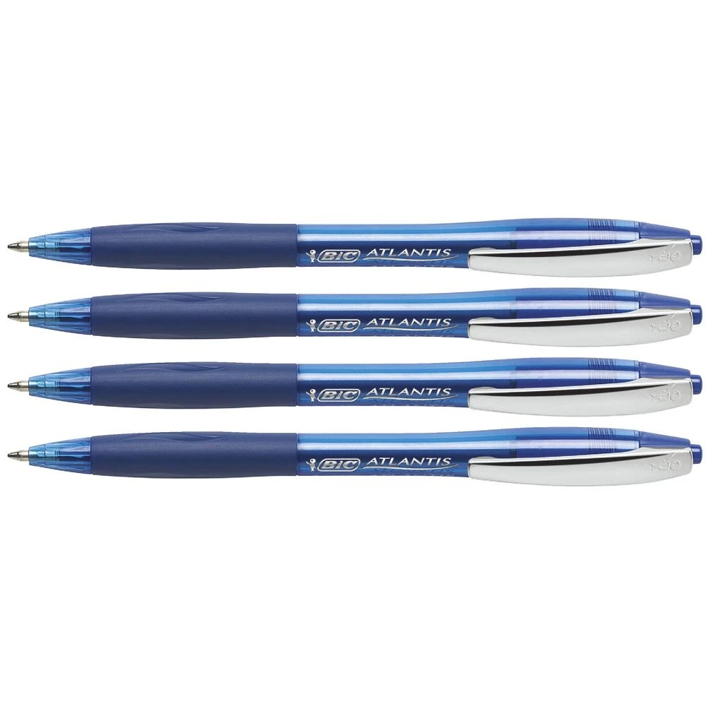 5 BIC Atlantis Retractable Ballpoint Pens Blue 4 Pack, 5 of 6