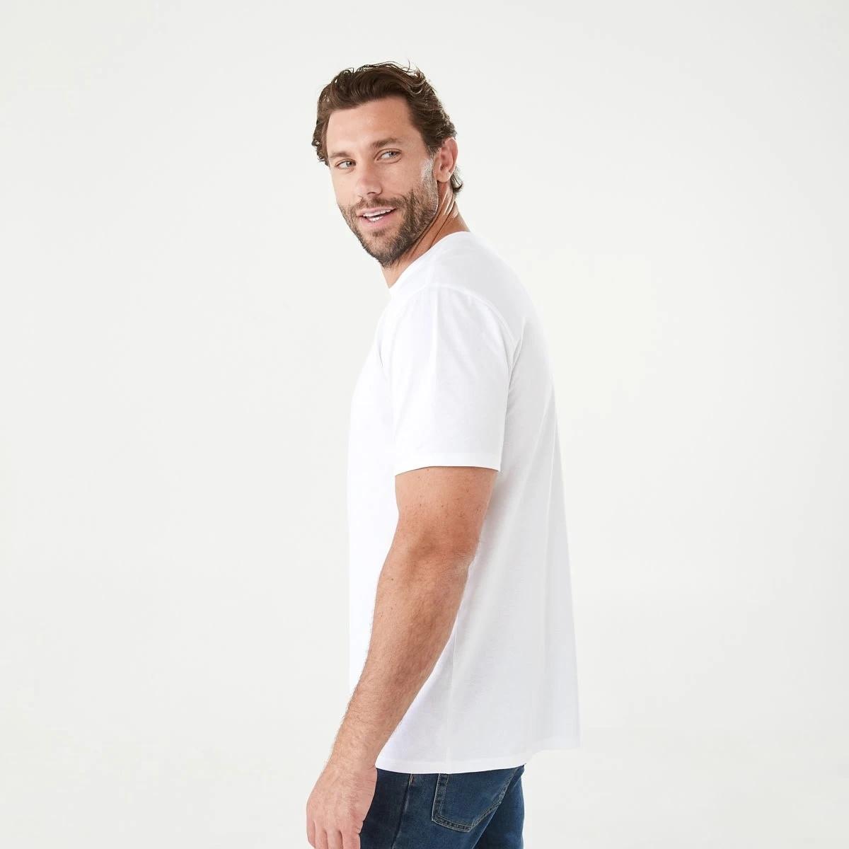 2 Plain Crew Neck T-shirt White, 2 of 7