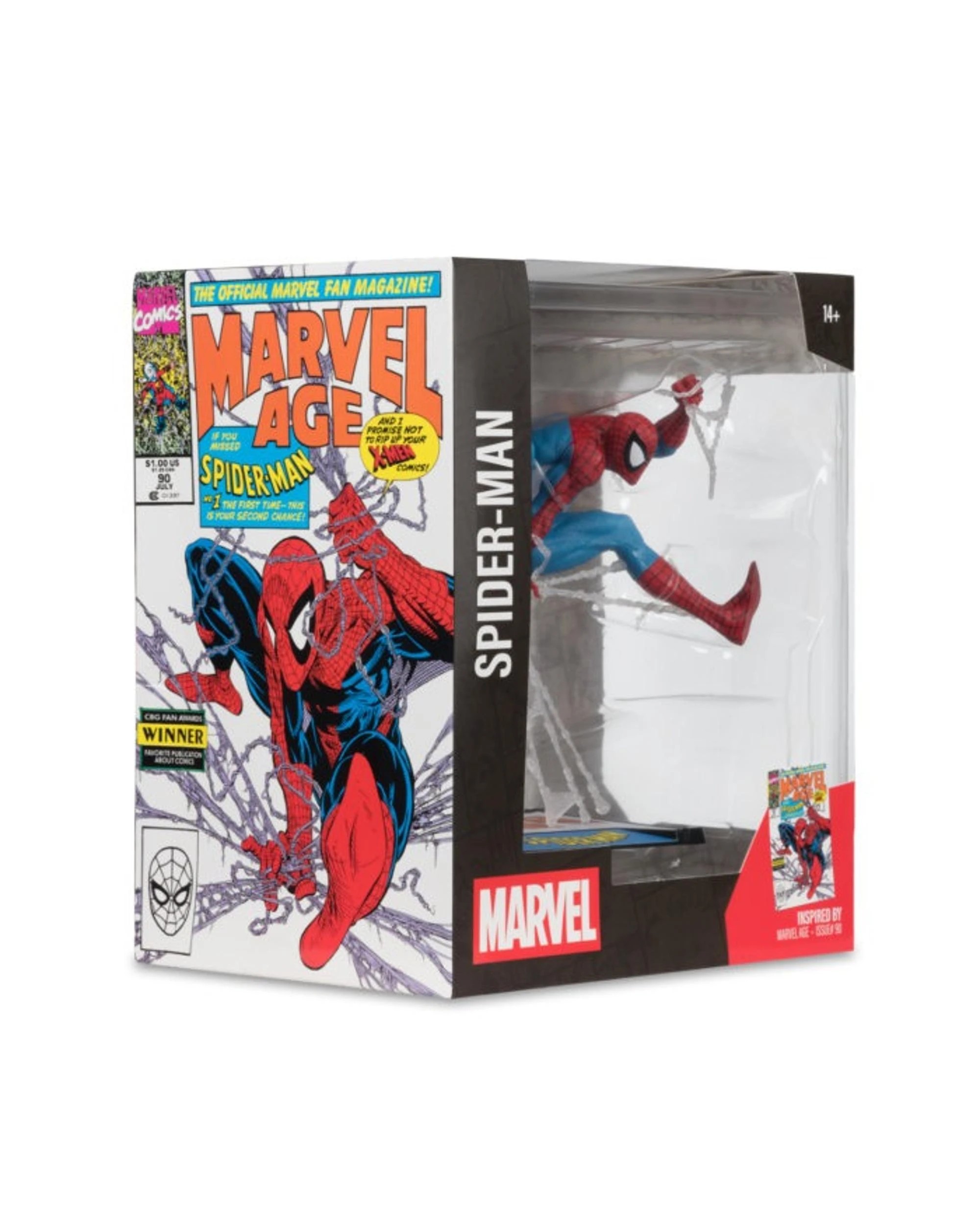 10 McFarlane Marvel Collection Marvel Age Spider-Man #90 1:10 Scale Figure, 10 of 10