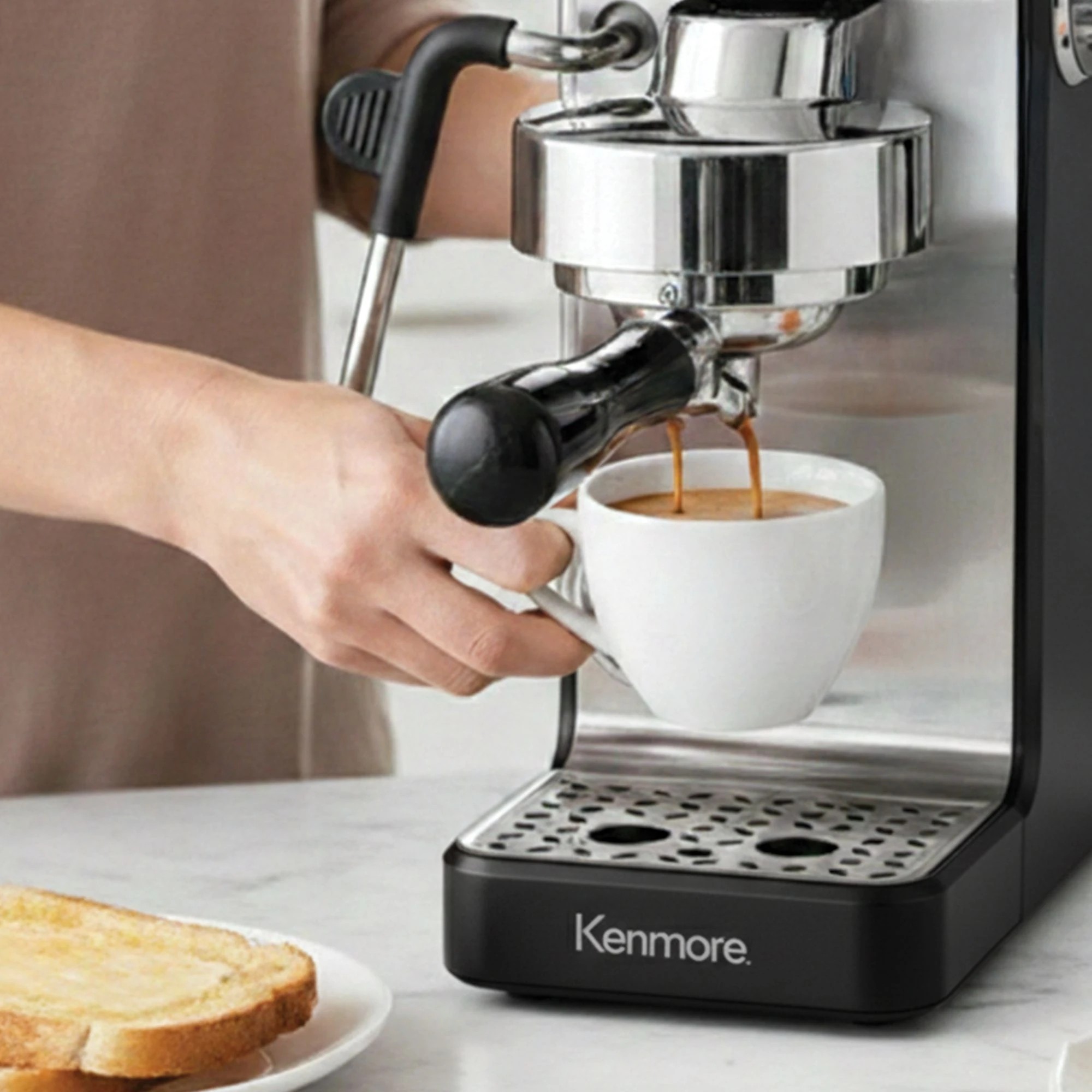 3 Kenmore Dualis Espresso Machine, Dual Thermoblock Simultaneous Brew & Steam, Italian ULKA Pump, 3 of 7