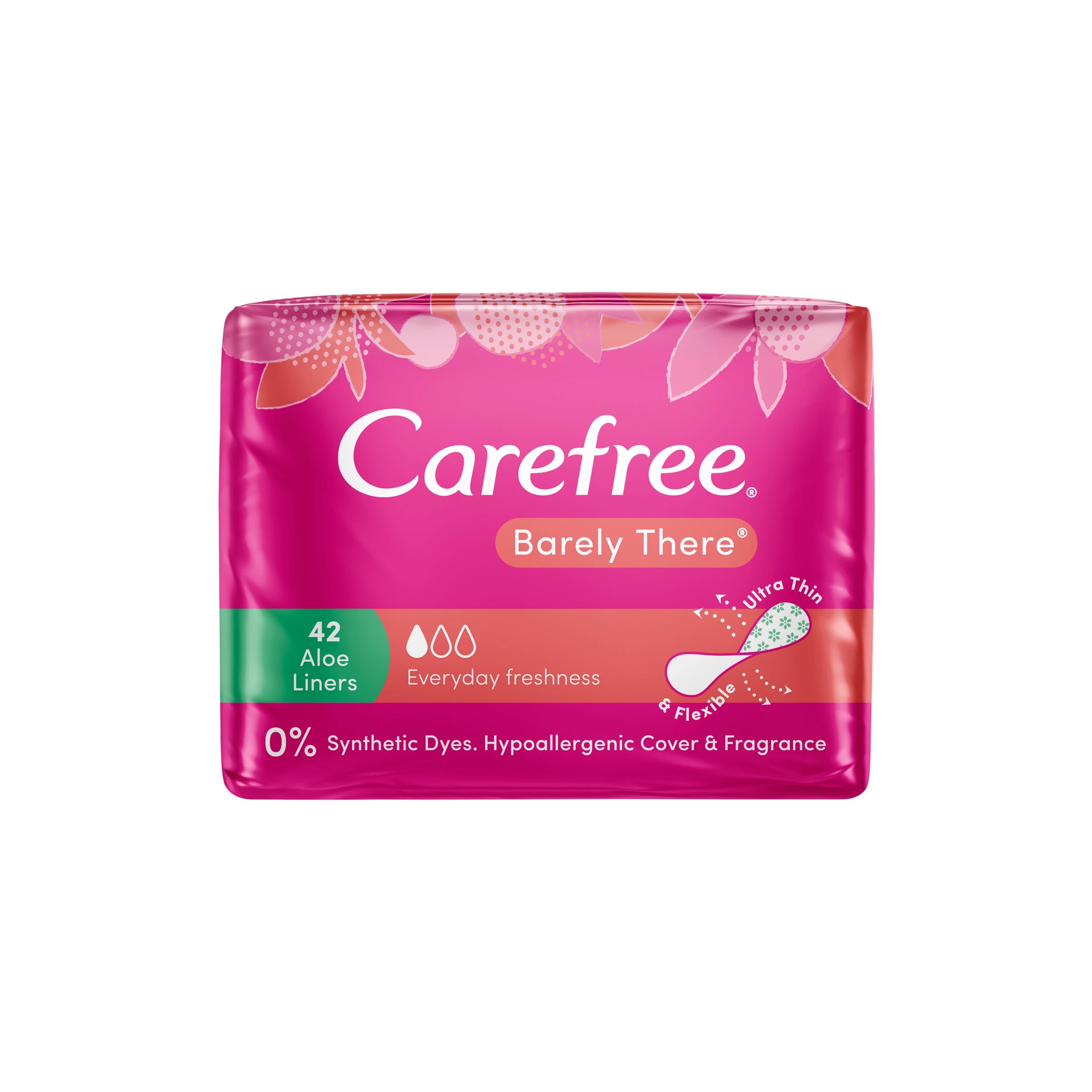 2 Carefree 42 Pack Barely There Aloe Panty Liners, 2 of 6