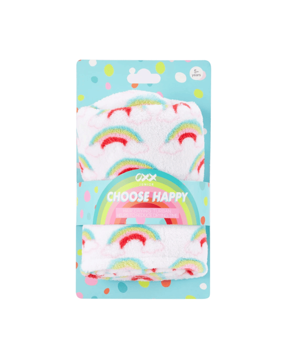 OXX Junior Choose Happy Hair Drying Turban - Rainbow