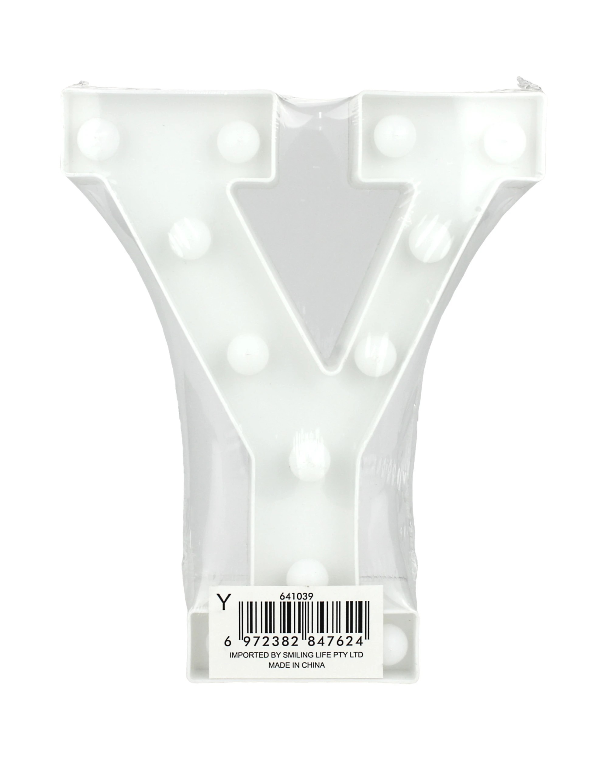 2 Partyrama LED Light Up Letter Y White, 2 of 3