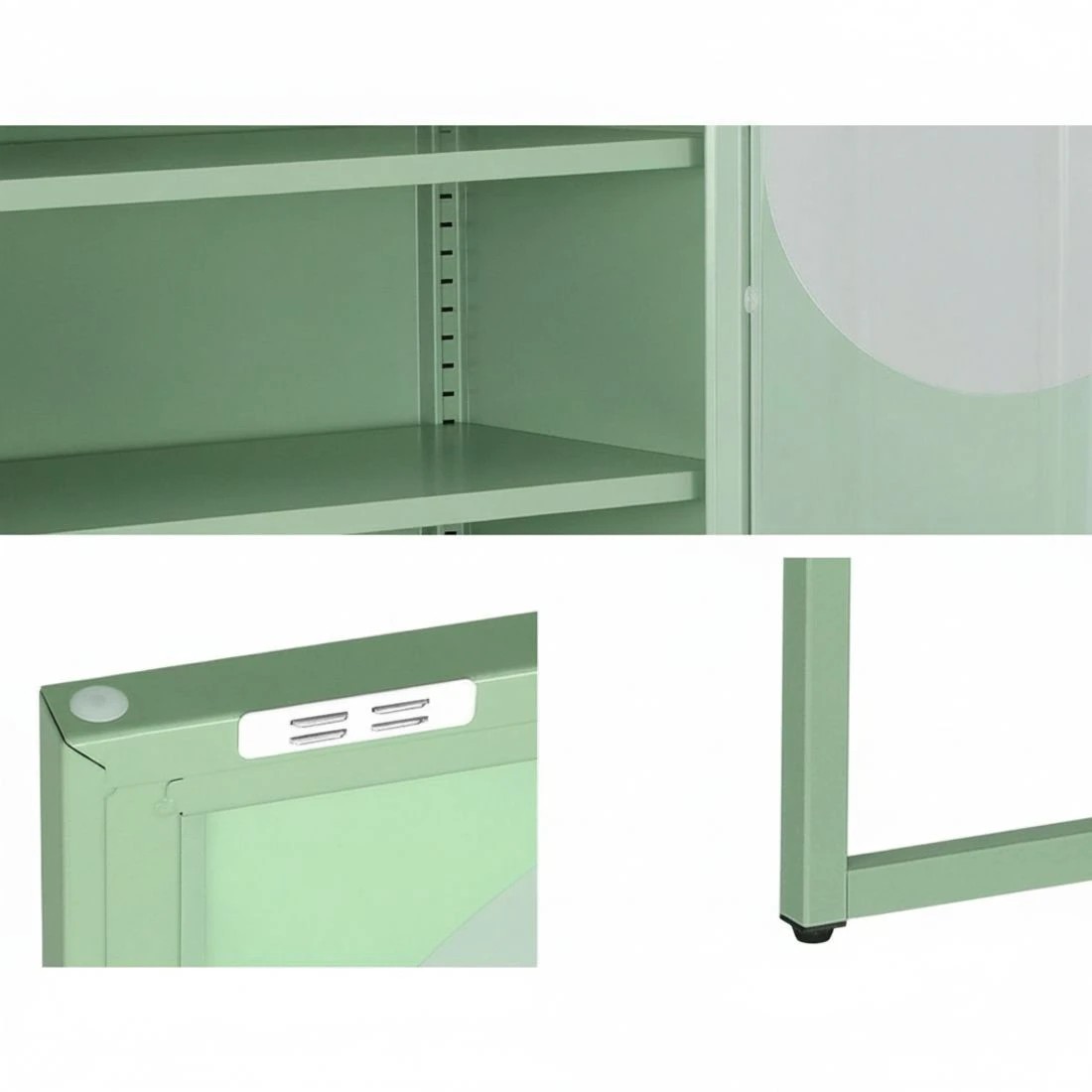 8 Artiss Buffet Sideboard Metal Cabinet - Green, 8 of 8