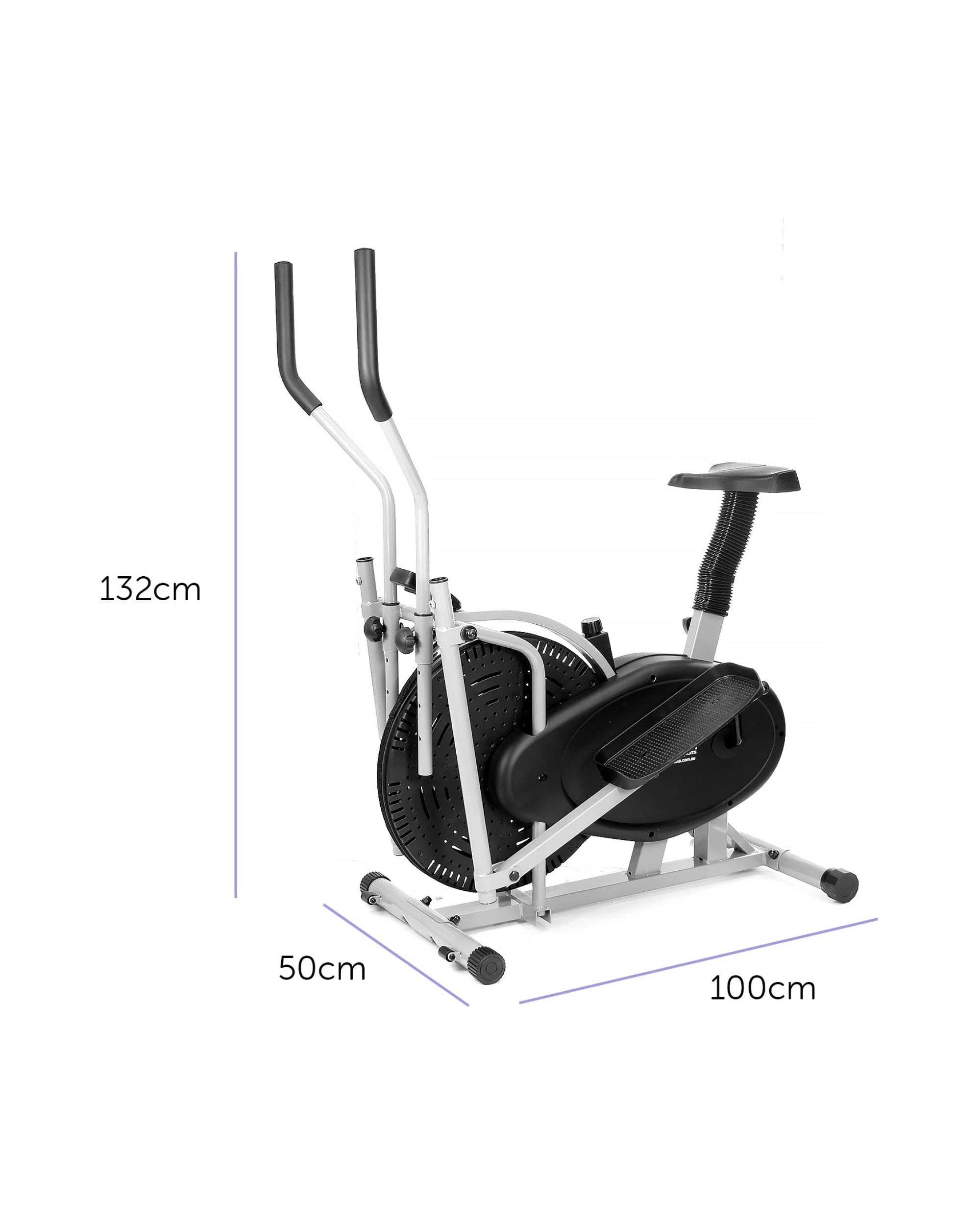 3 Powertrain 2-in-1 Elliptical Cross Trainer and Exercise Bike - Black, 3 of 9