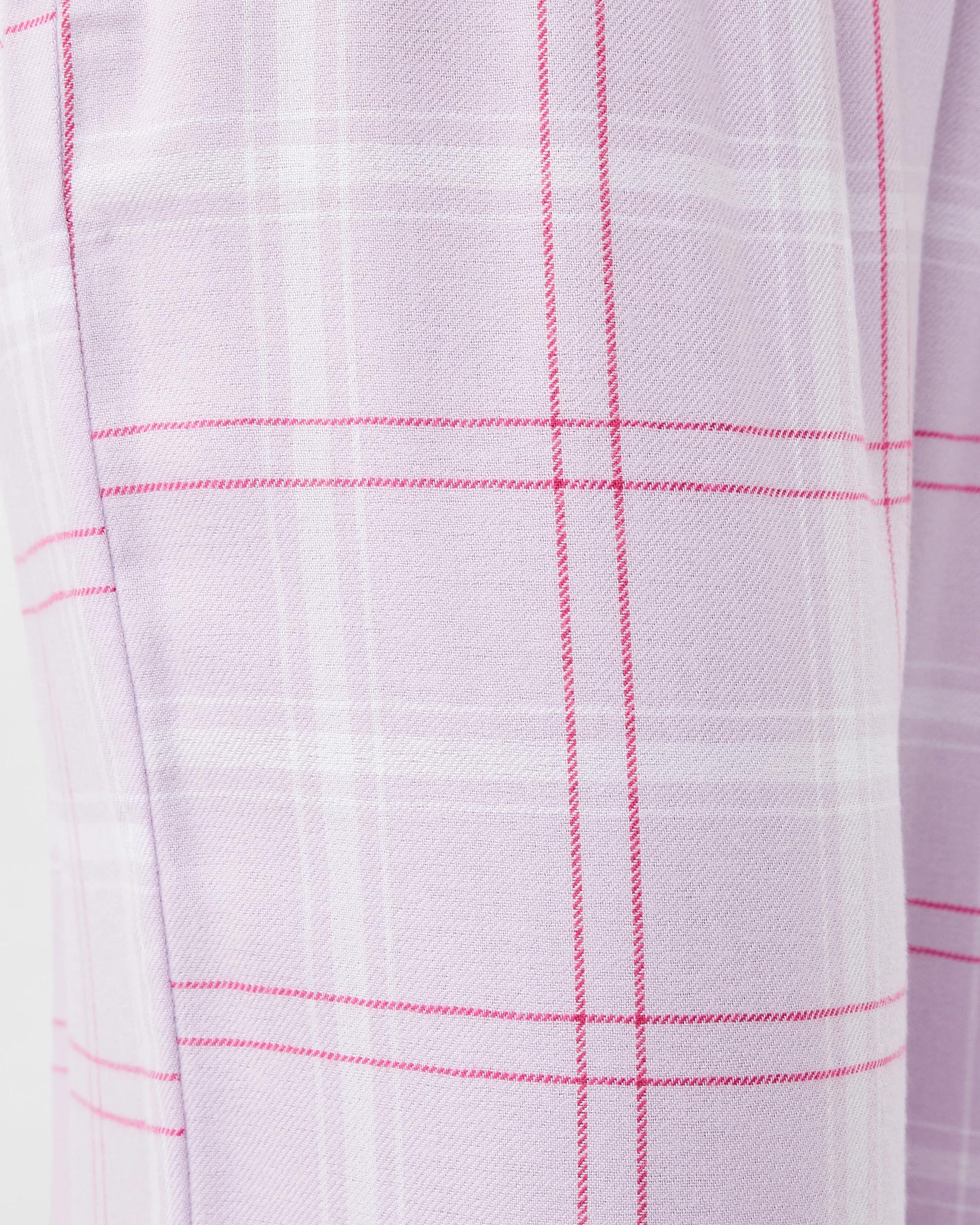 9 Classic Flannel Pyjama Set Pk Prp Chk, 9 of 9