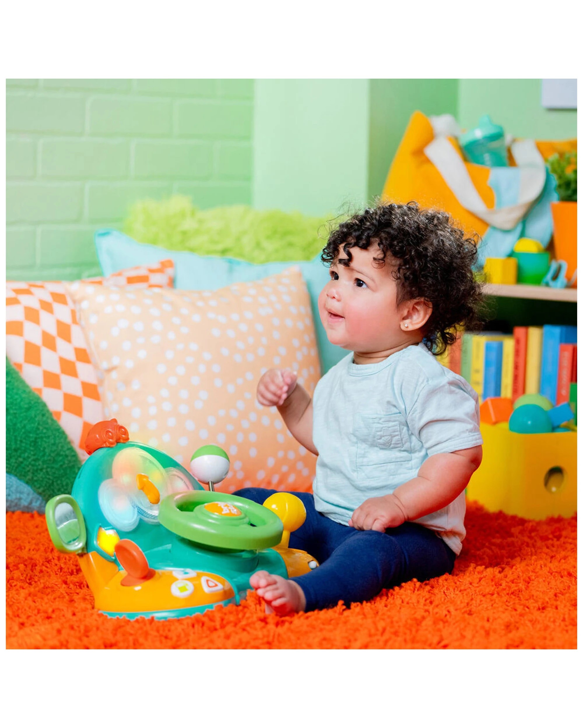 5 Bright Starts Lights And Colors Driver Steering Wheel Baby Toy 6 Months Plus - Multi, 5 of 8