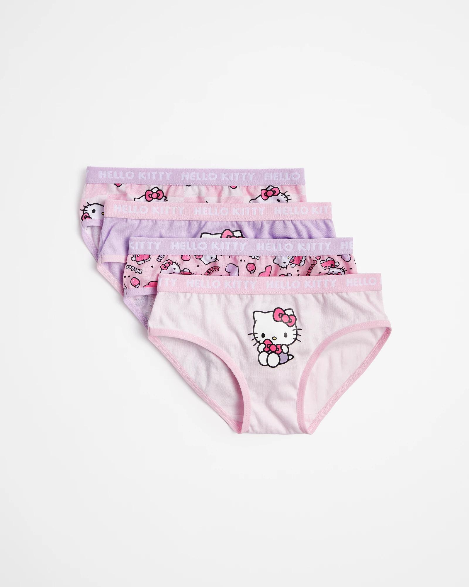 1 Hello Kitty Girls Briefs 4 Pack PINK, 1 of 2
