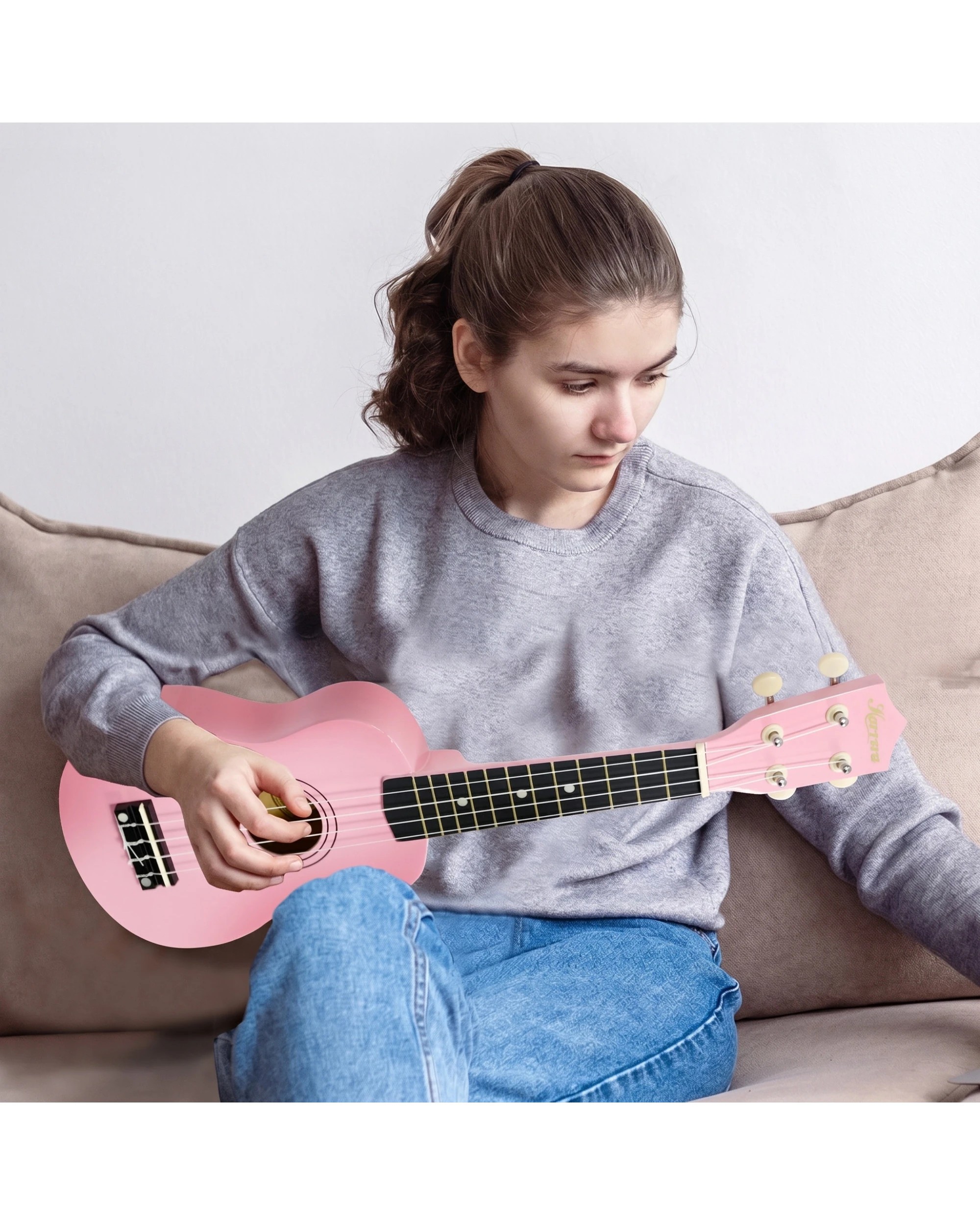 7 Karrera 21in Ukulele - Pink, 7 of 7