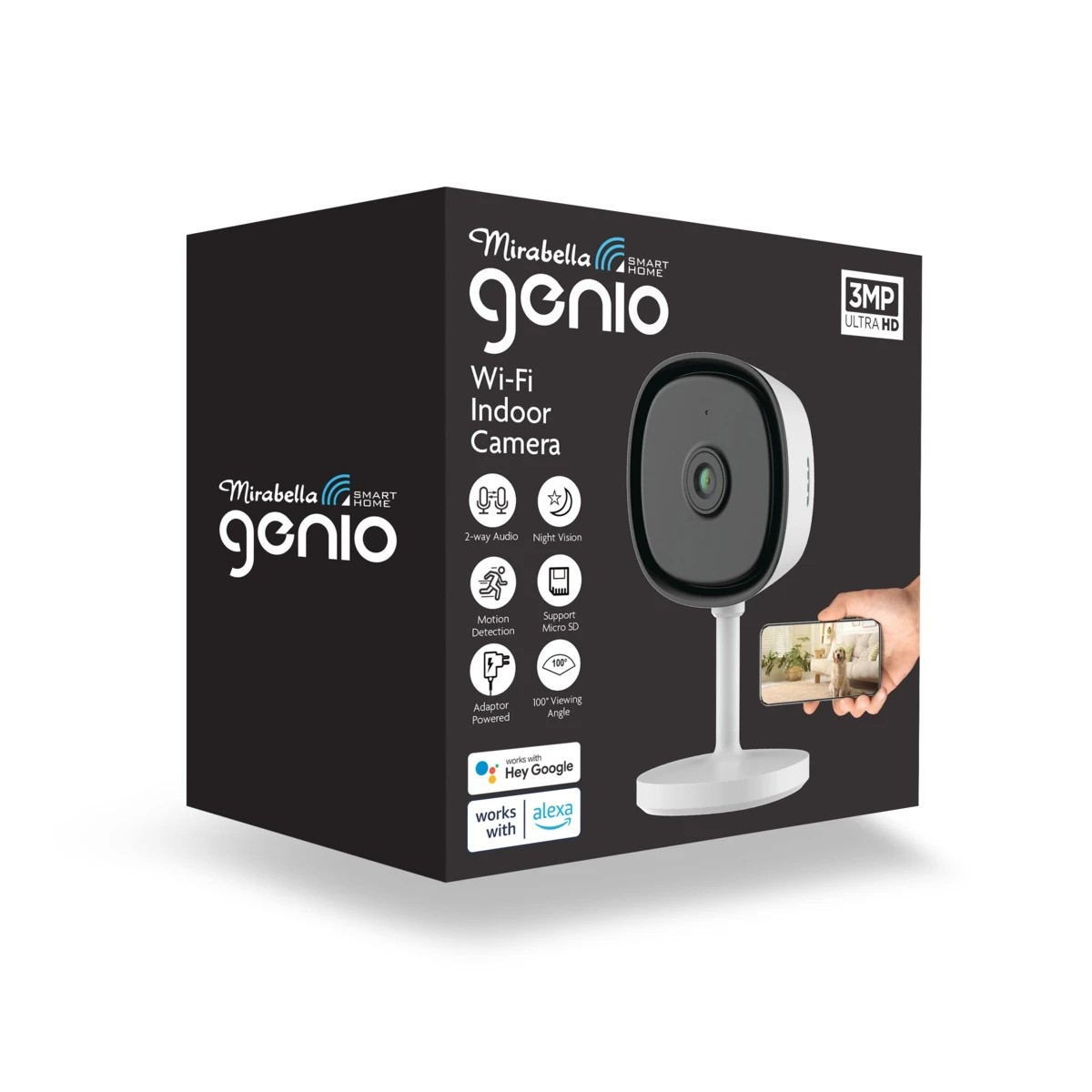 2 Mirabella Genio Wi-Fi 3MP Fixed Indoor Camera, 2 of 3
