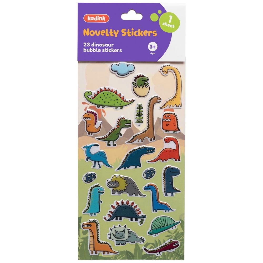 1 Kadink Bubble Stickers 1 Sheet Dinosaurs, 1 of 1