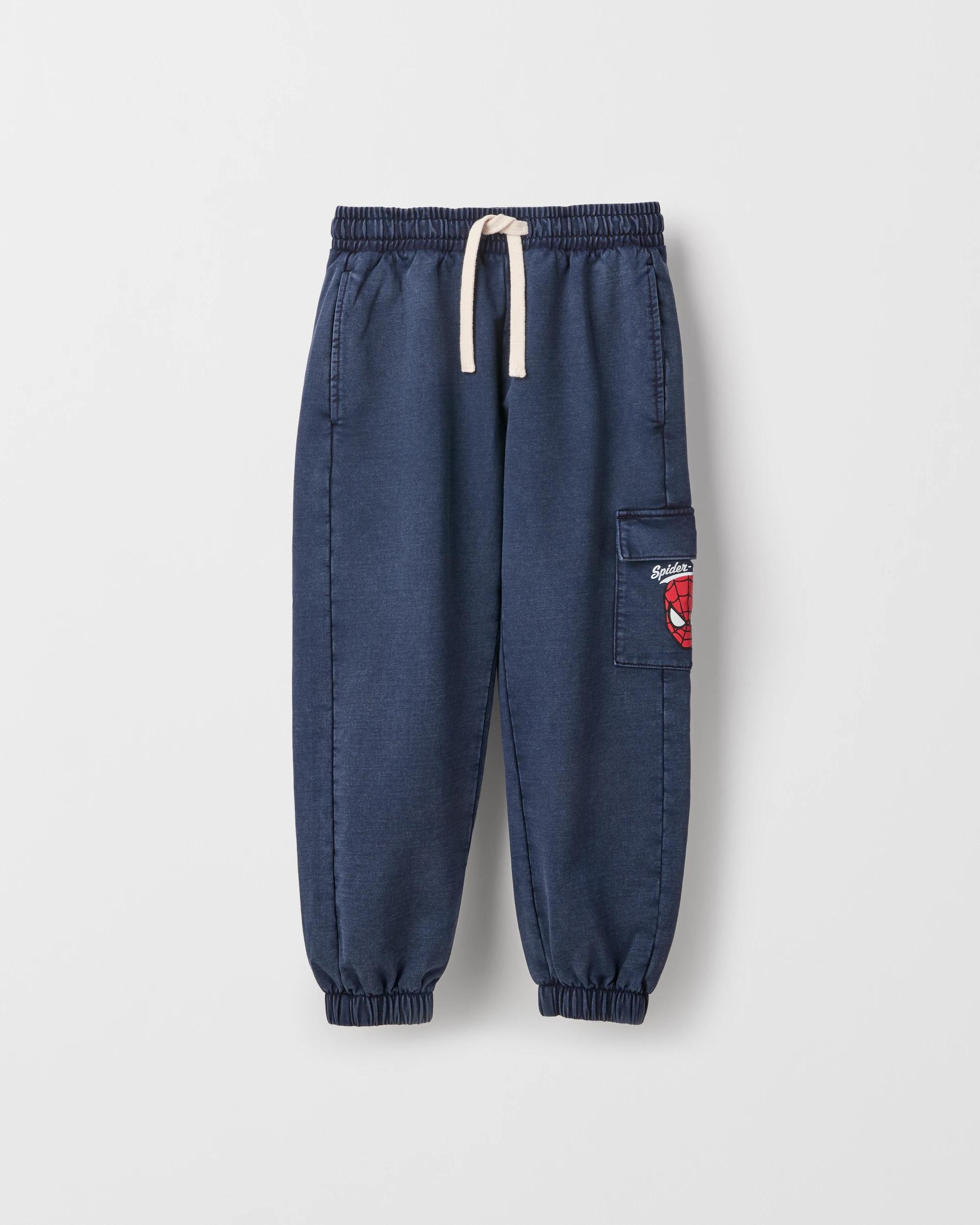 6 Disney Marvel Spider-Man Australian Cotton Trackpants BLACK IRIS, 6 of 8