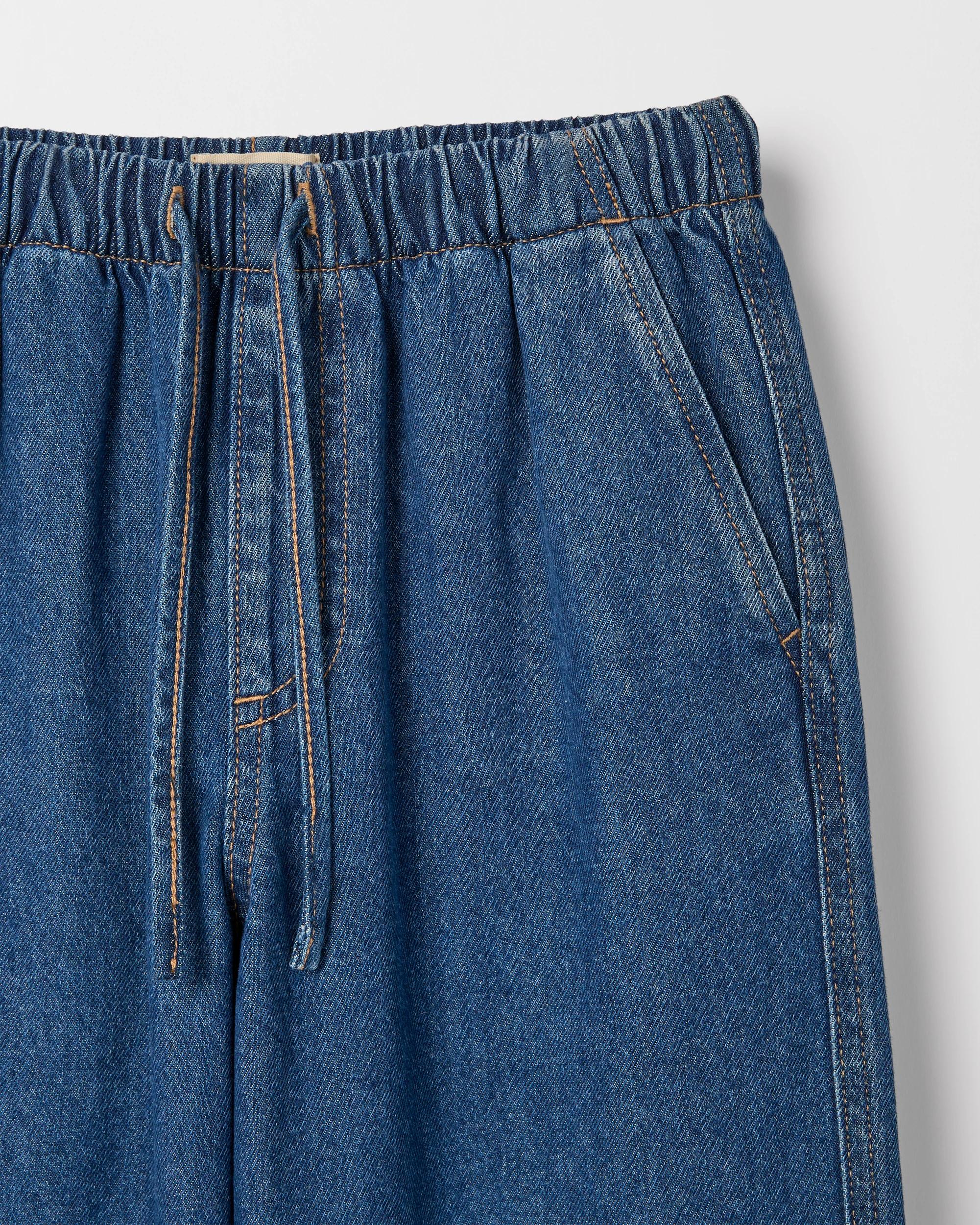 2 Target Kids Pull On Wide Leg Denim Jeans MID WASH, 2 of 2