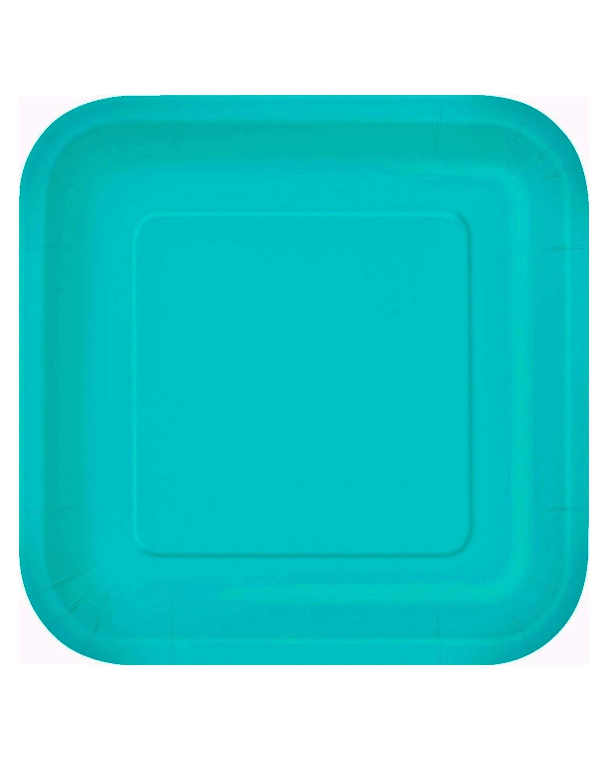 1 Meteor 22.5cm Square Paper Plates Pack of 8 - Green