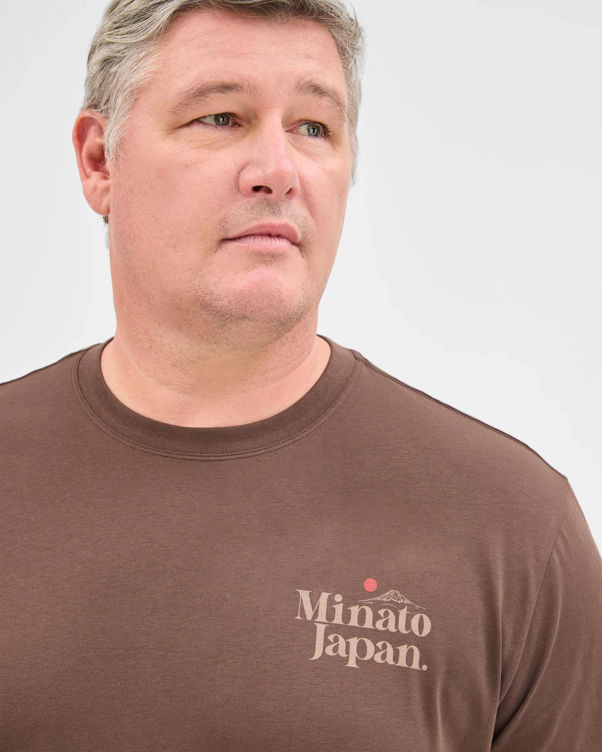 4 Target Man Plus Plus Size Australian Cotton Print T-Shirt CHOCOLATE, 4 of 5