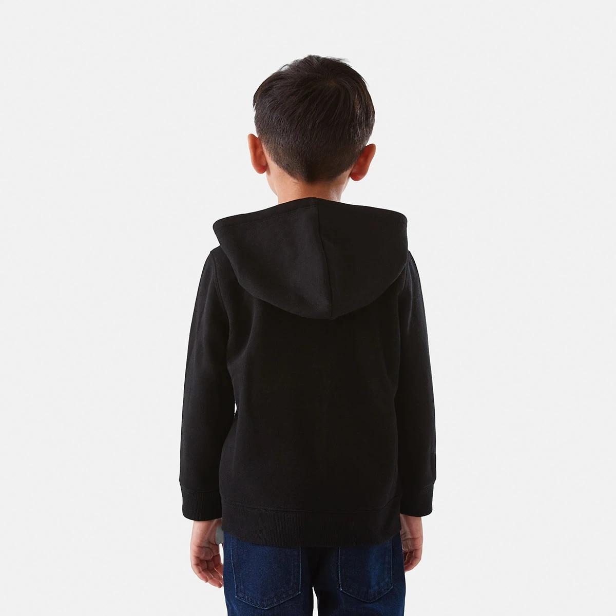 3 Plain Zip Through Hoodie Black, 3 of 9