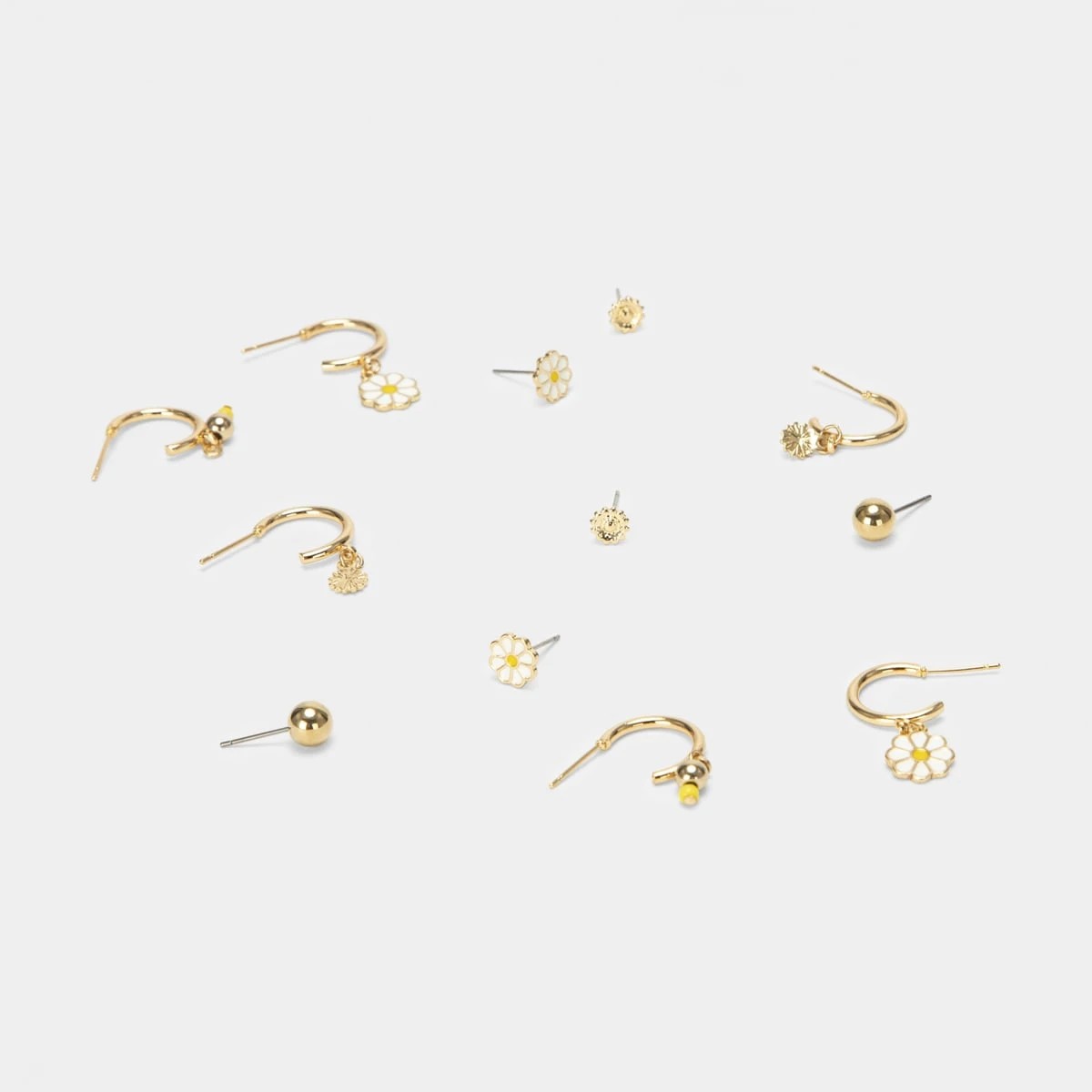 3 6 Pack Hoop and Stud Earrings - Gold Tone, 3 of 5