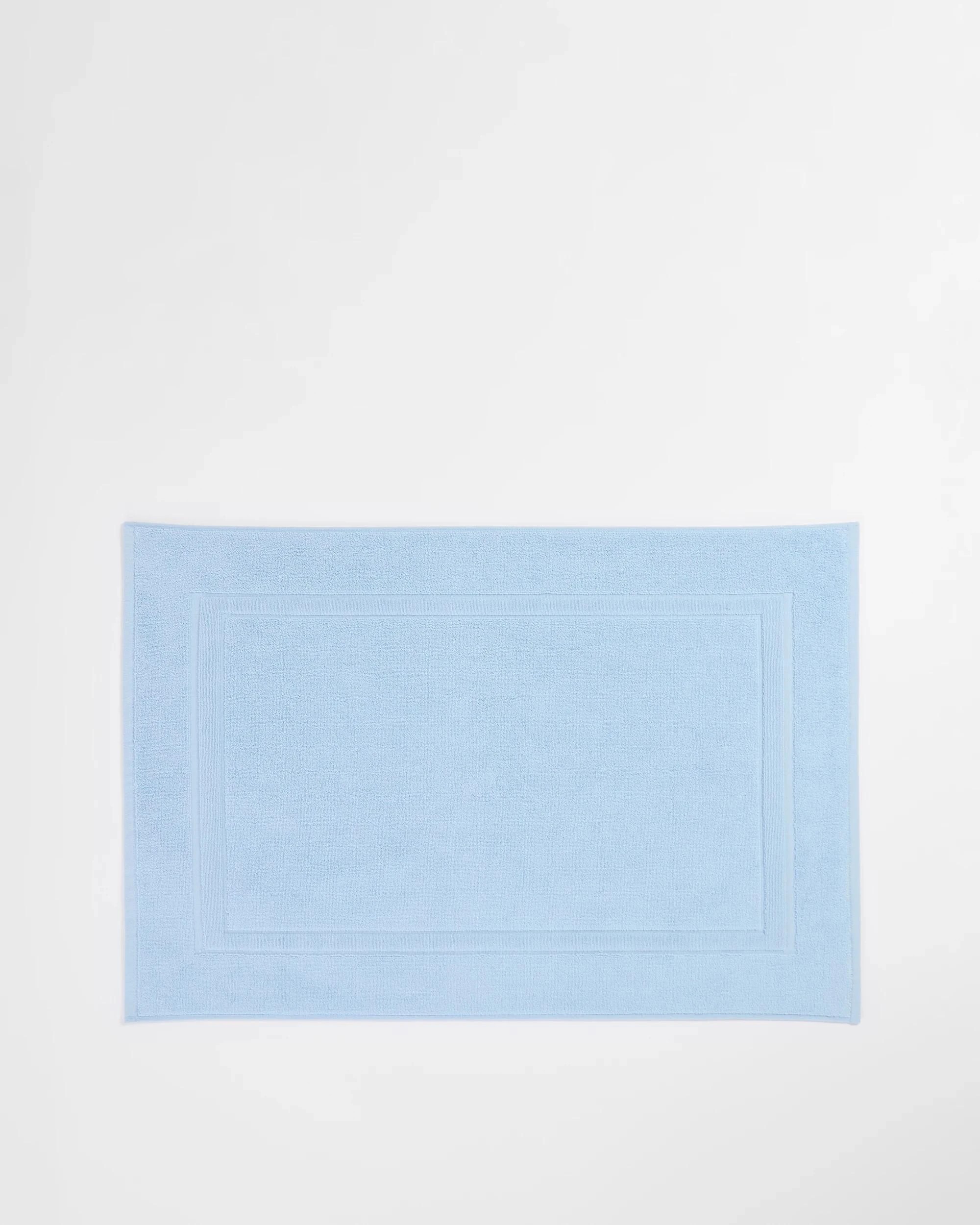 1 Grandeur Australian Cotton Bath Mat - Blue, 1 of 2