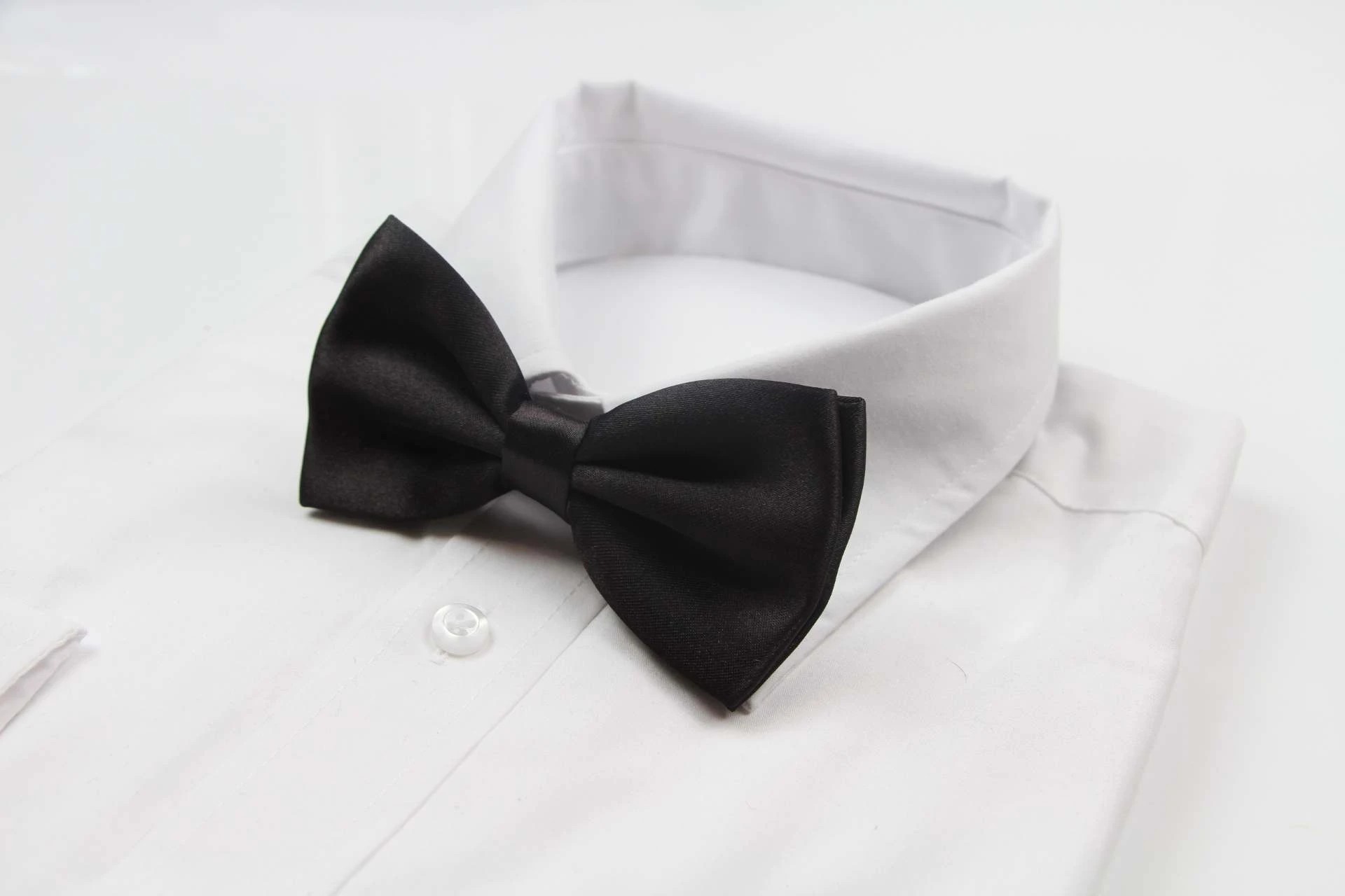 4 Zasel Mens Dark Brown Solid Plain Colour Bow Tie - Brown, 4 of 5