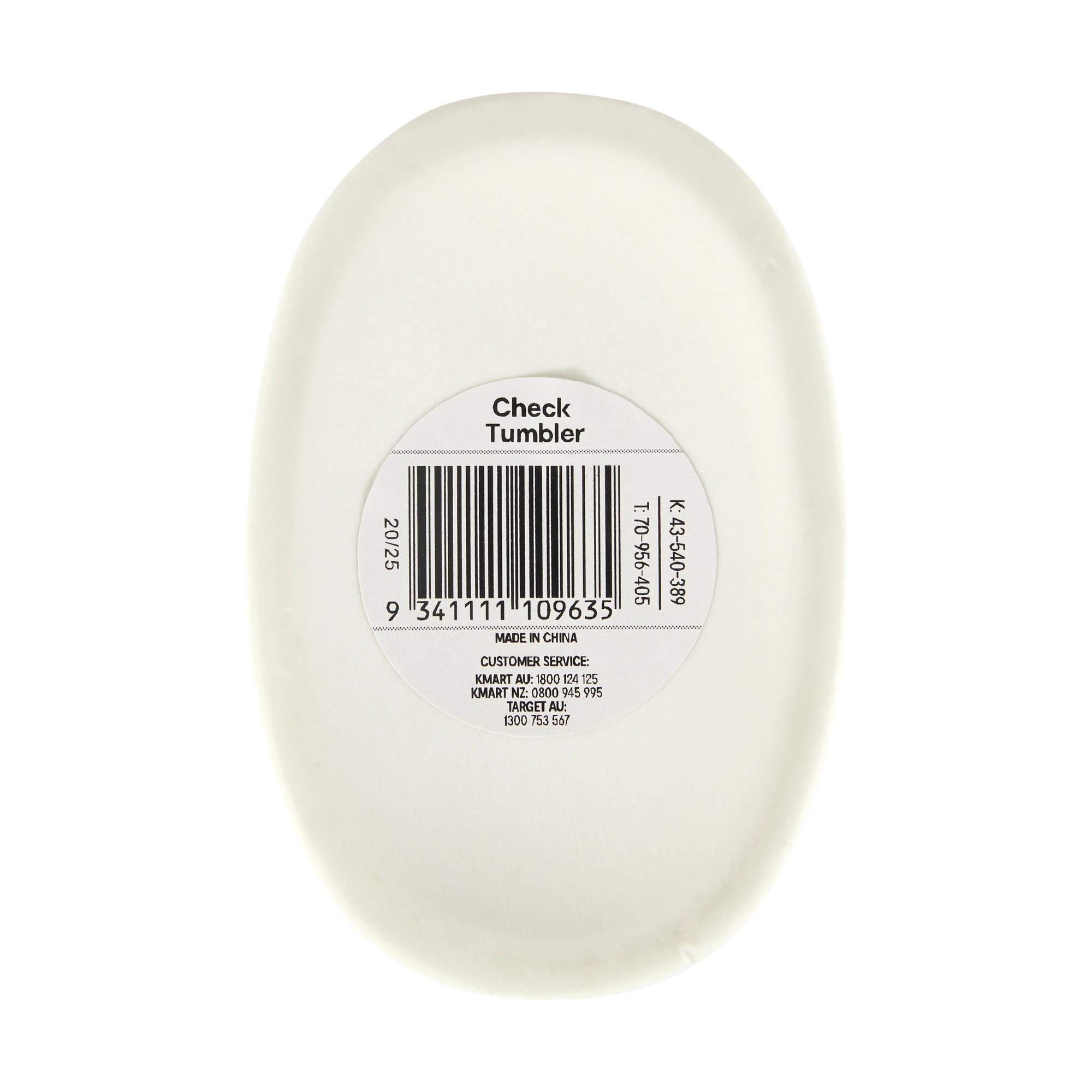 3 Check Tumbler - White, 3 of 3