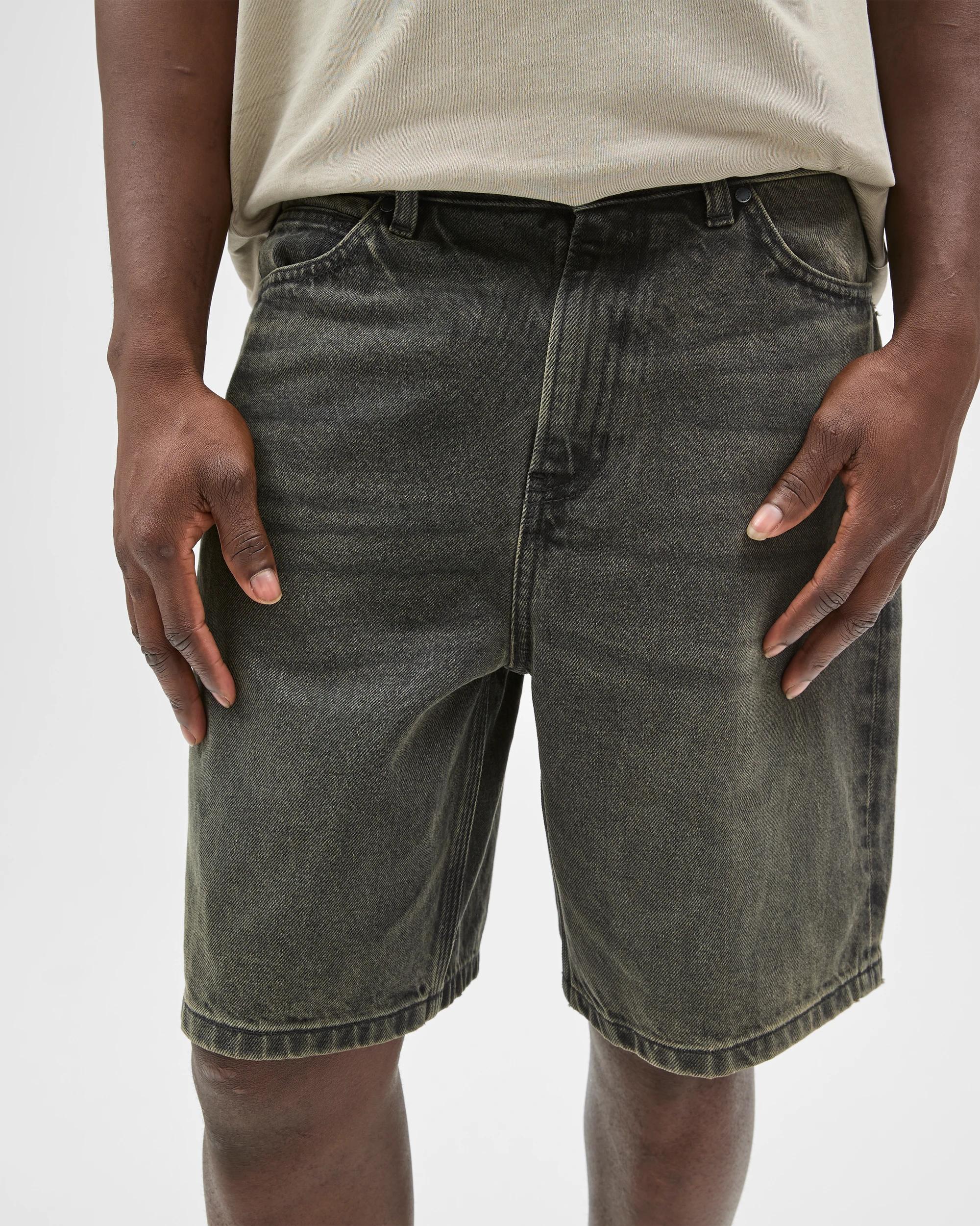 6 Commons Loose Fit Denim Shorts TINTED BLACK, 6 of 7