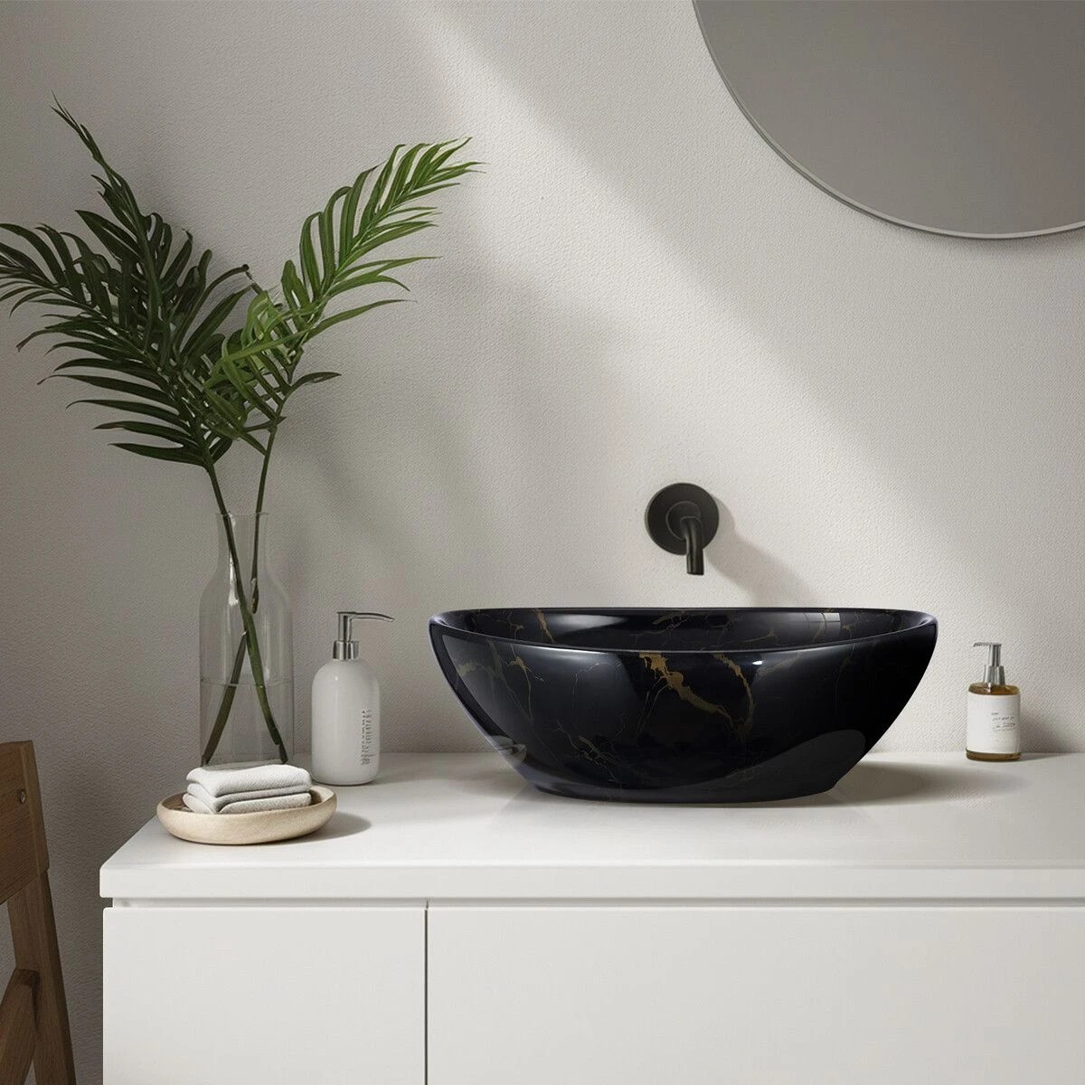 5 LUXSUITE Bathroom Sink Basin Vessel Washing Vanity Bowl Countertop Above Counter Toilet Hand Wash Modern Oval, 5 of 7