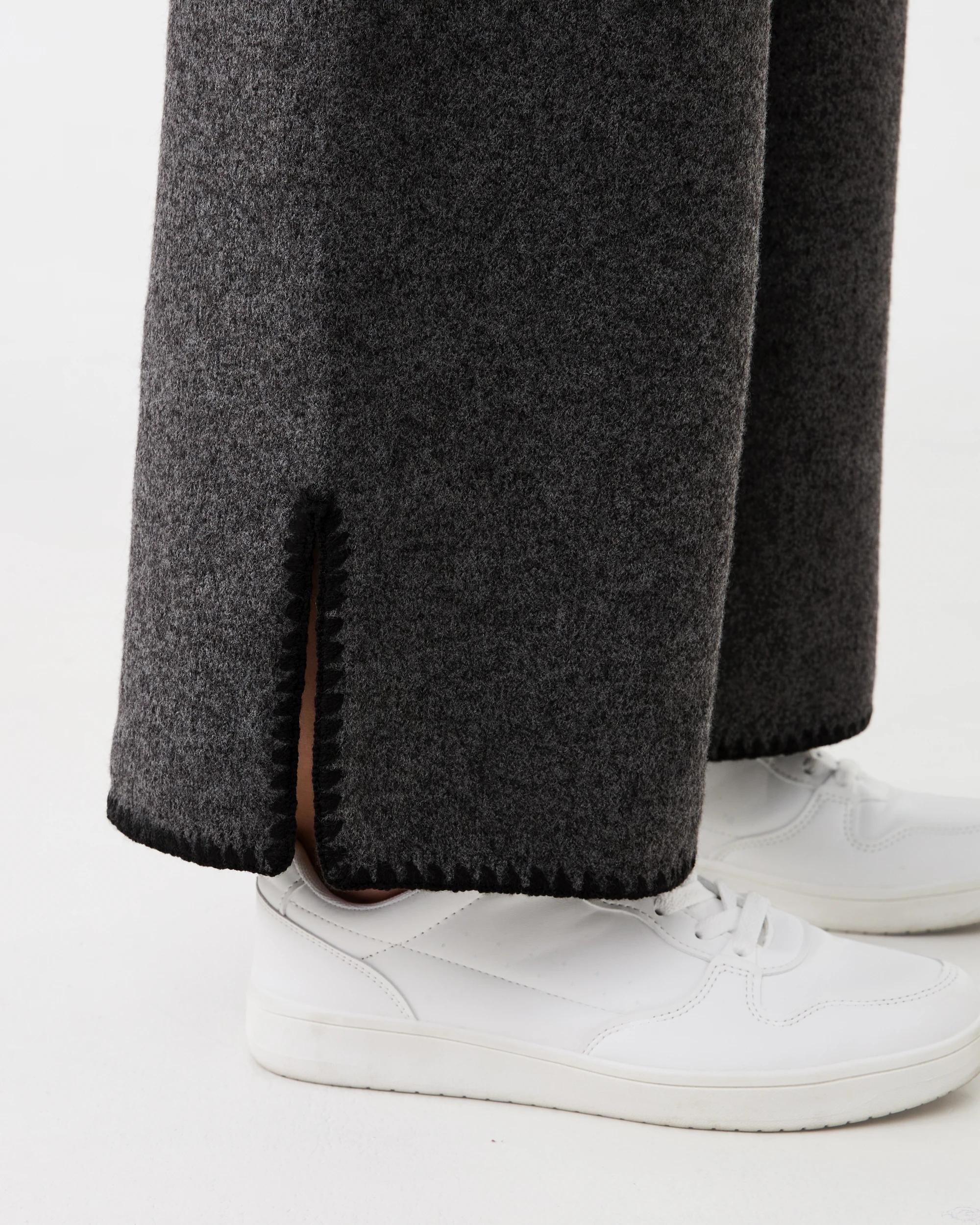 5 Blanket Stitch Hem True Knit Pants Gry Chmrle, 5 of 5