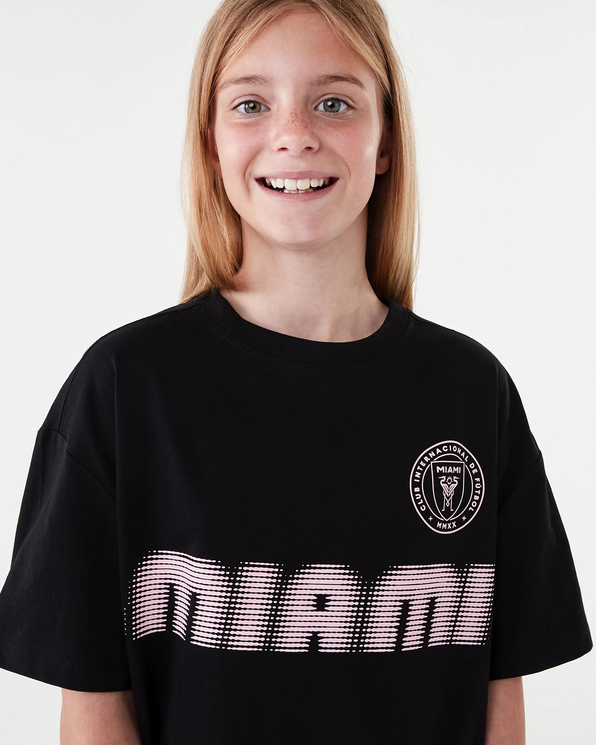3 Official Inter Miami Youth T-shirt INTER MIAMI BLACK, 3 of 6