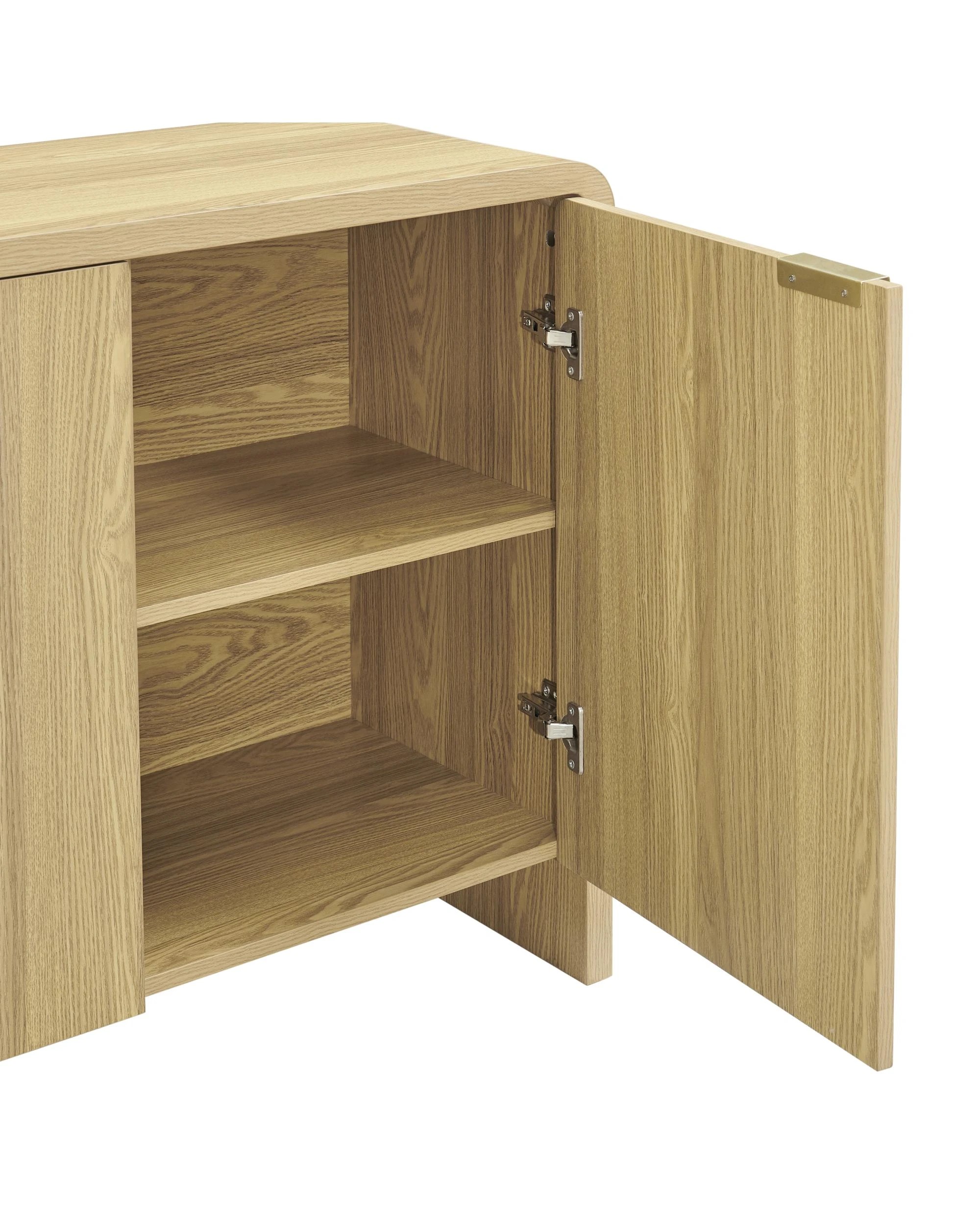 9 Kodu 140cm Curve Buffet Sideboard Cabinet 3 Doors Oak Look - Natural, 9 of 10