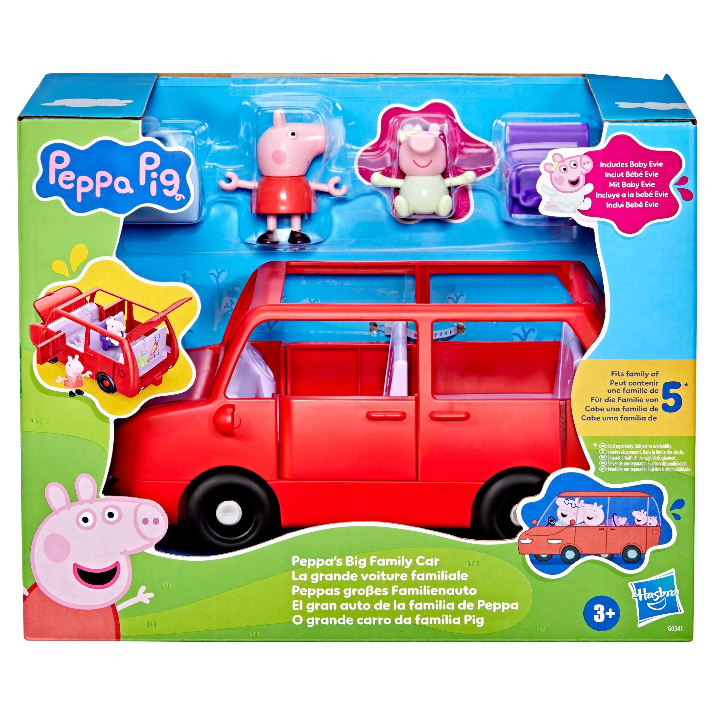 1 Peppa Pig Big Family Car - Red, 1 of 5