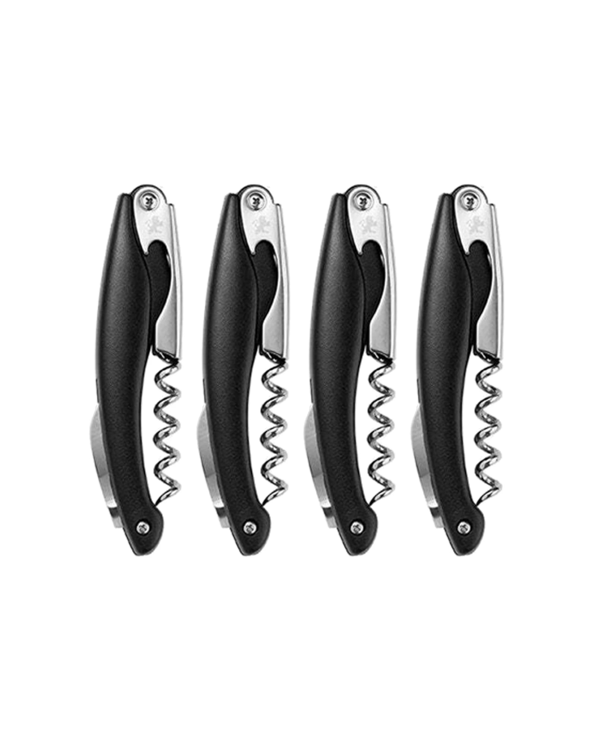 1 Maxwell & Williams 4PK Cocktail & Co Waiters Corkscrew Steel Bottle Opener - Black, 1 of 4