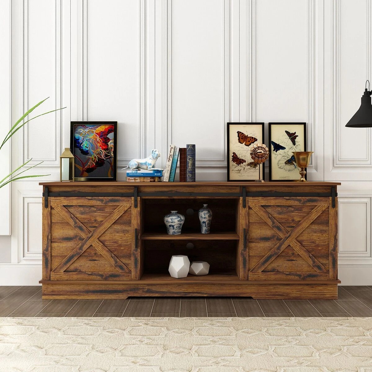 3 Ausway TV Kitchen Cabinet Stand Entertainment Unit Sideboard Buffet, 3 of 9