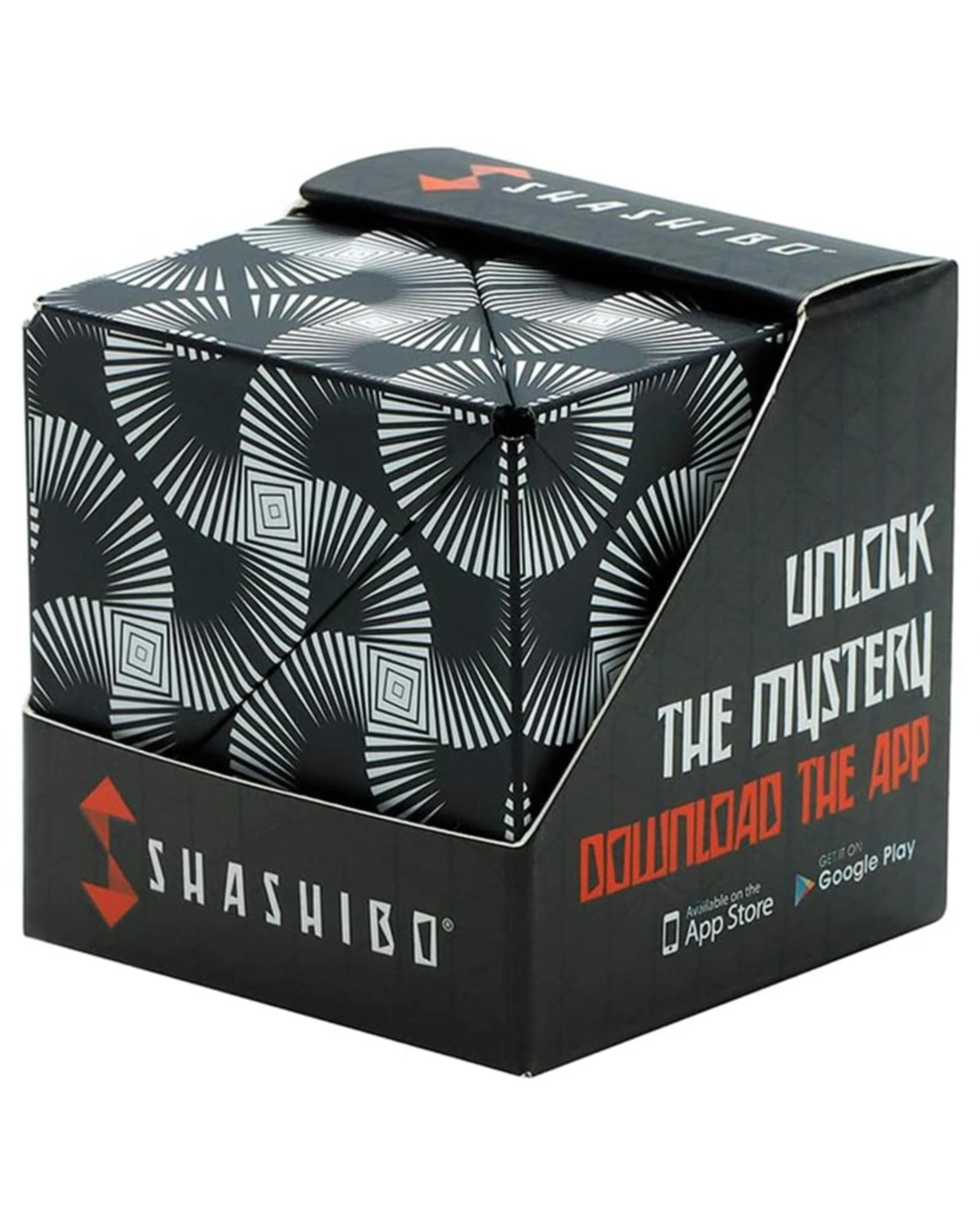 1 Shashibo Shape Shifting Box - White and Black, 1 of 6