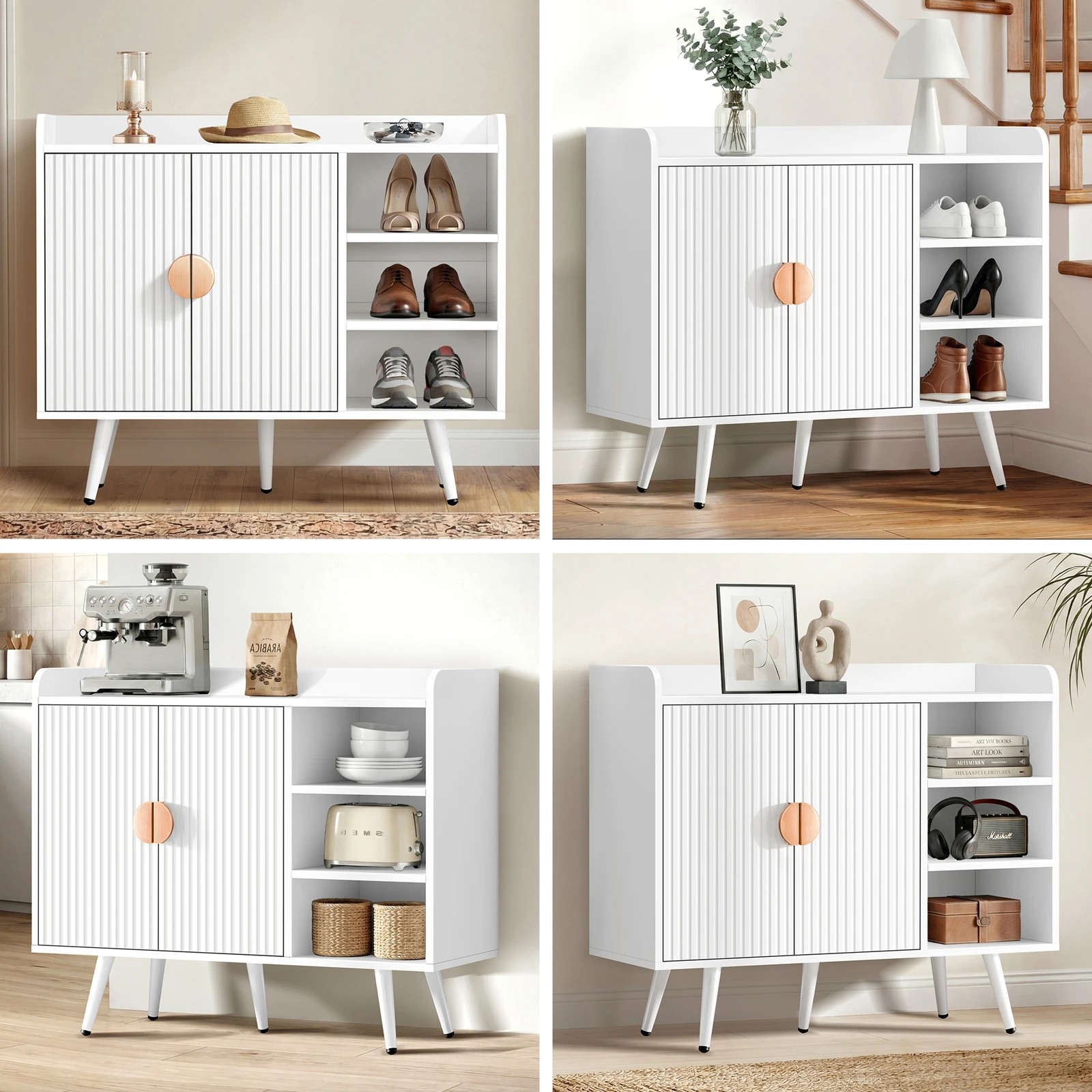 10 Alfordson Shoe Cabinet Organiser Storage Rack Drawer Shelf 18 Pairs - White, 10 of 10