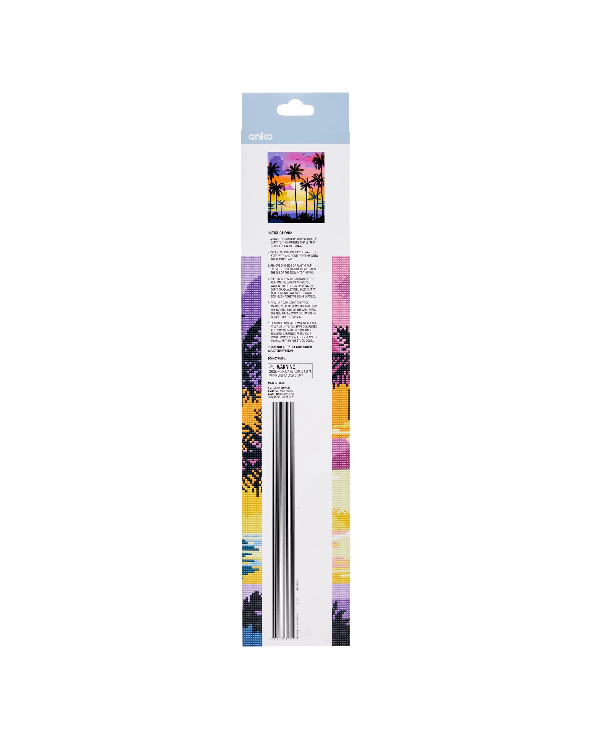 3 DIY Sparkle Gem Art - Palm Sunset, 3 of 3