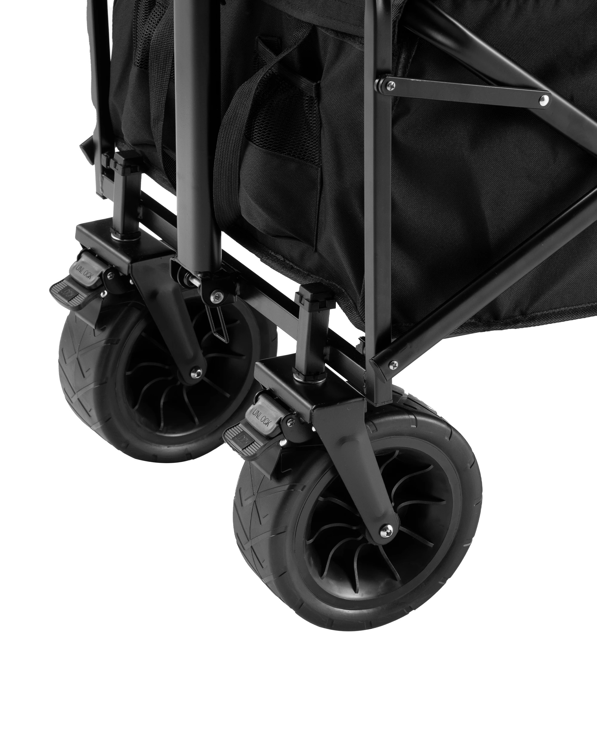 5 San Hima Folding Camping Wagon 120kg Beach Trolley W/ 360° Wheels Garden Cart, 5 of 9