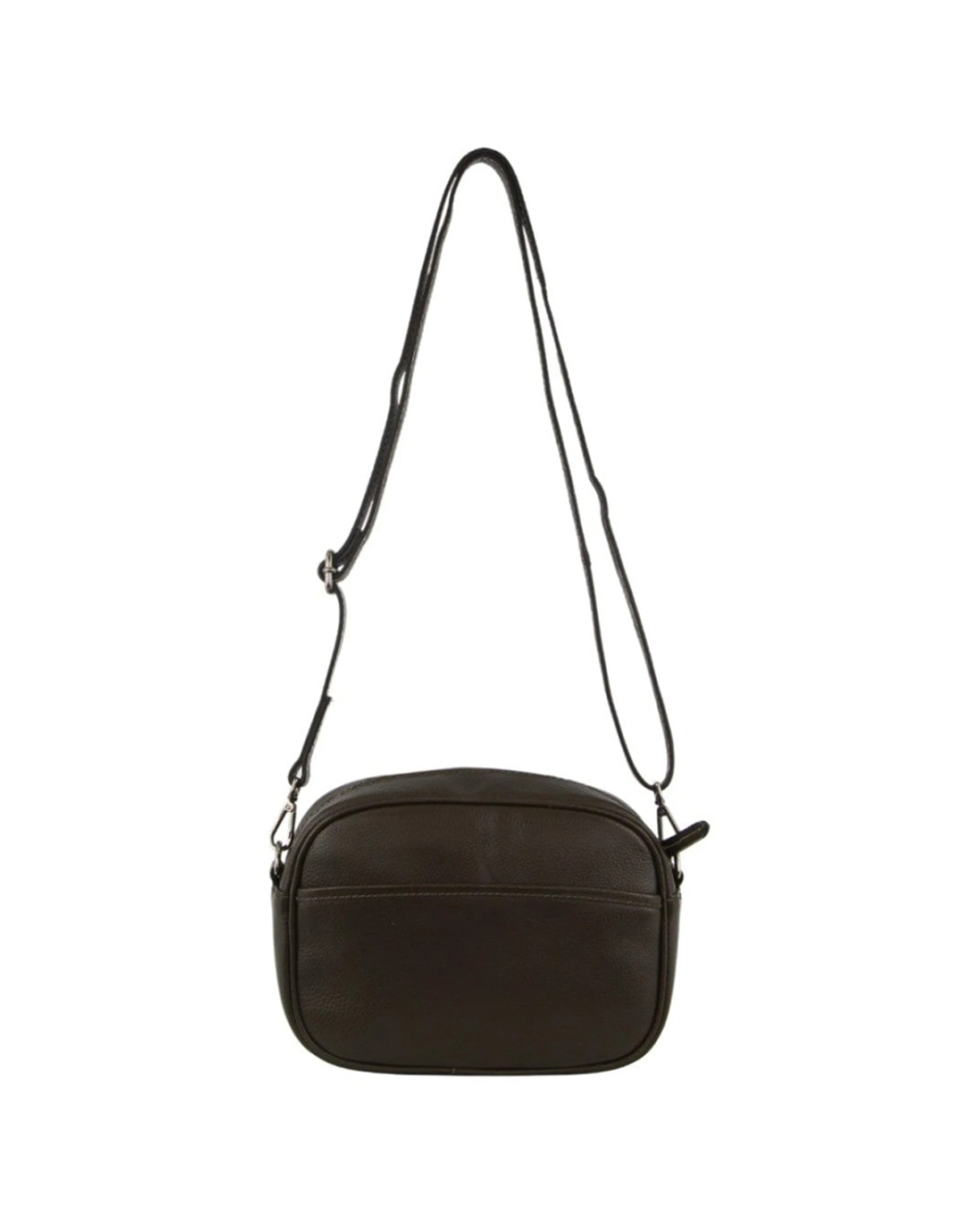 3 Milleni Women's Nappa Leather Shoulder Crossbody Bag/Clutch 25x20cm Grape Leaf - Brown, 3 of 3