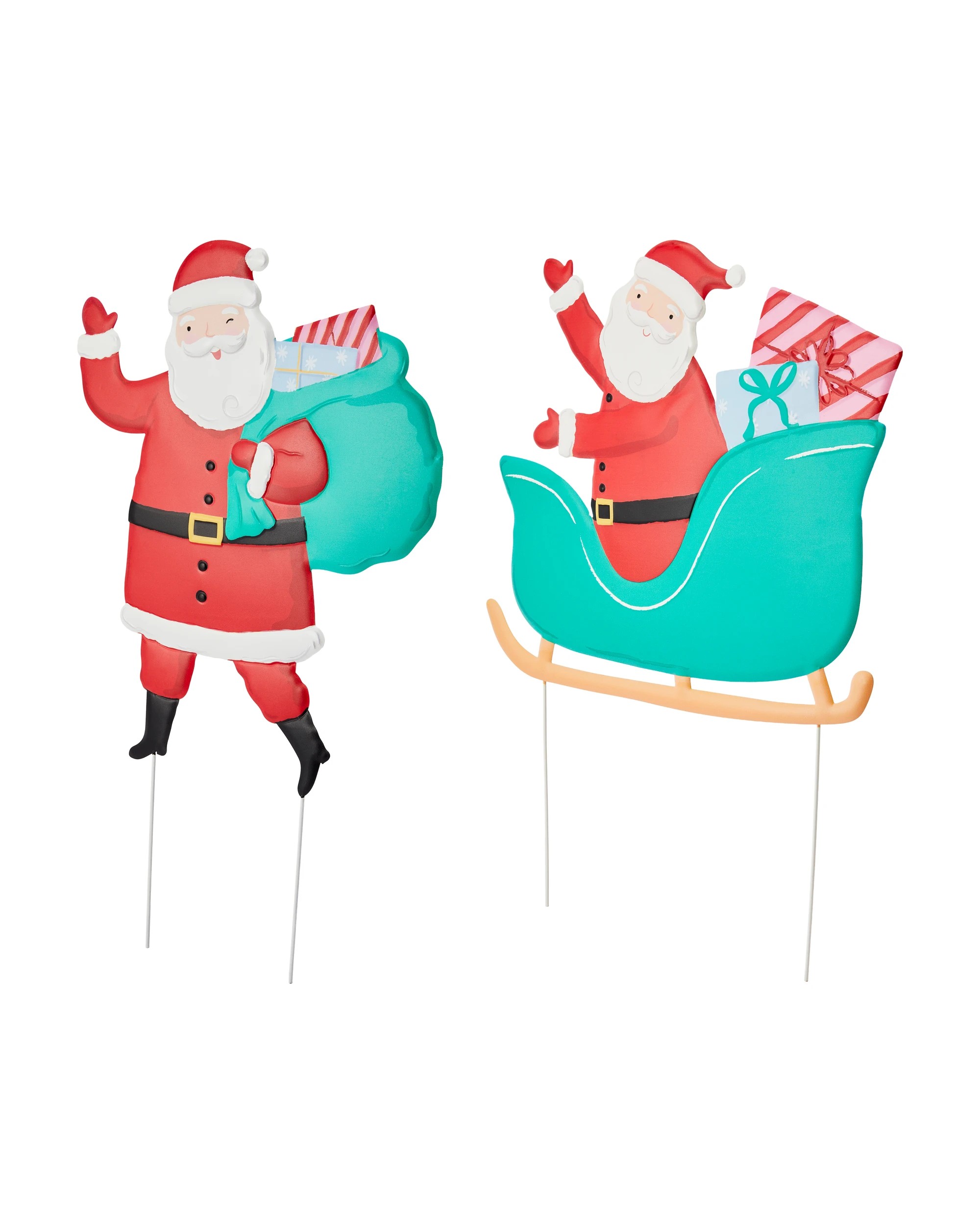 2 Large Christmas Santa Stake - Assorted, 2 of 5