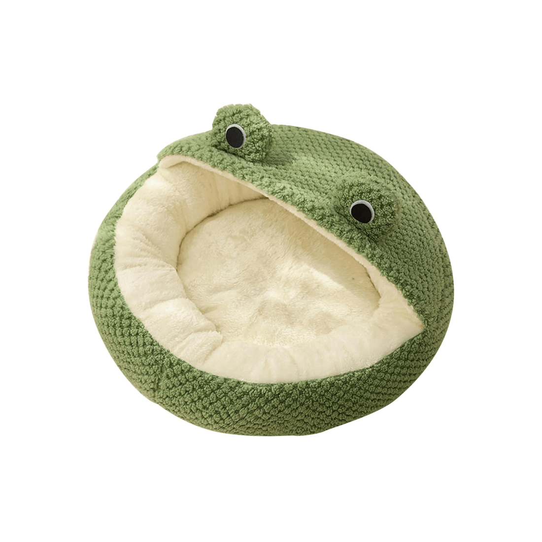 1 TODO Semi Enclosed Pet Nesting Bed 60cm Diameter Soft Warm Dog Cat Sleeping Bed - Frog, 1 of 6