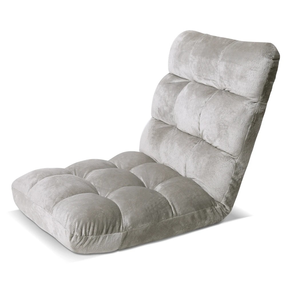 1 Artiss Lounge Sofa Bed Flannel Fabric - Grey, 1 of 7