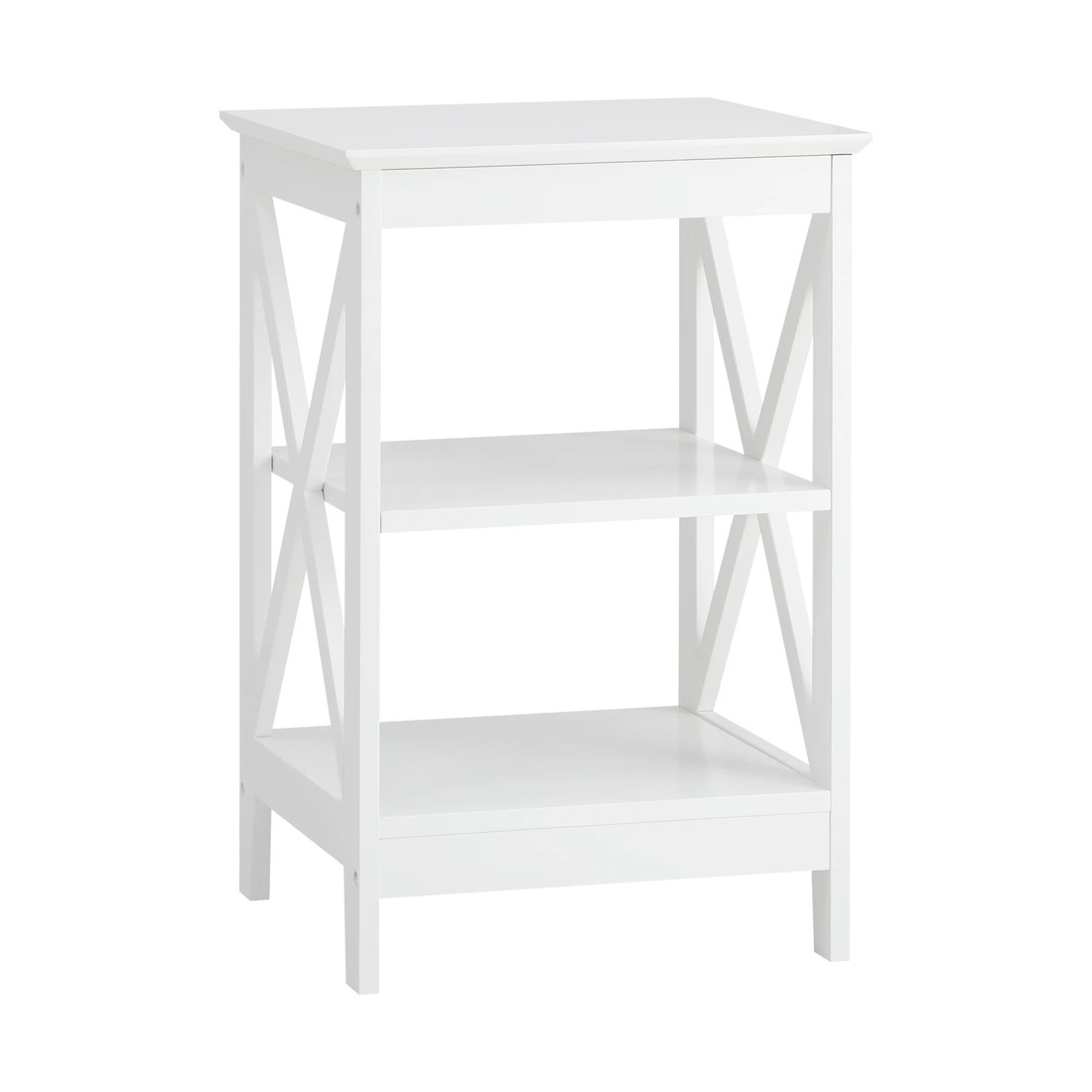 7 Oikiture Side Table Coffee Bedside Sofa End Tables 3-tier Shelf
 - White, 7 of 10