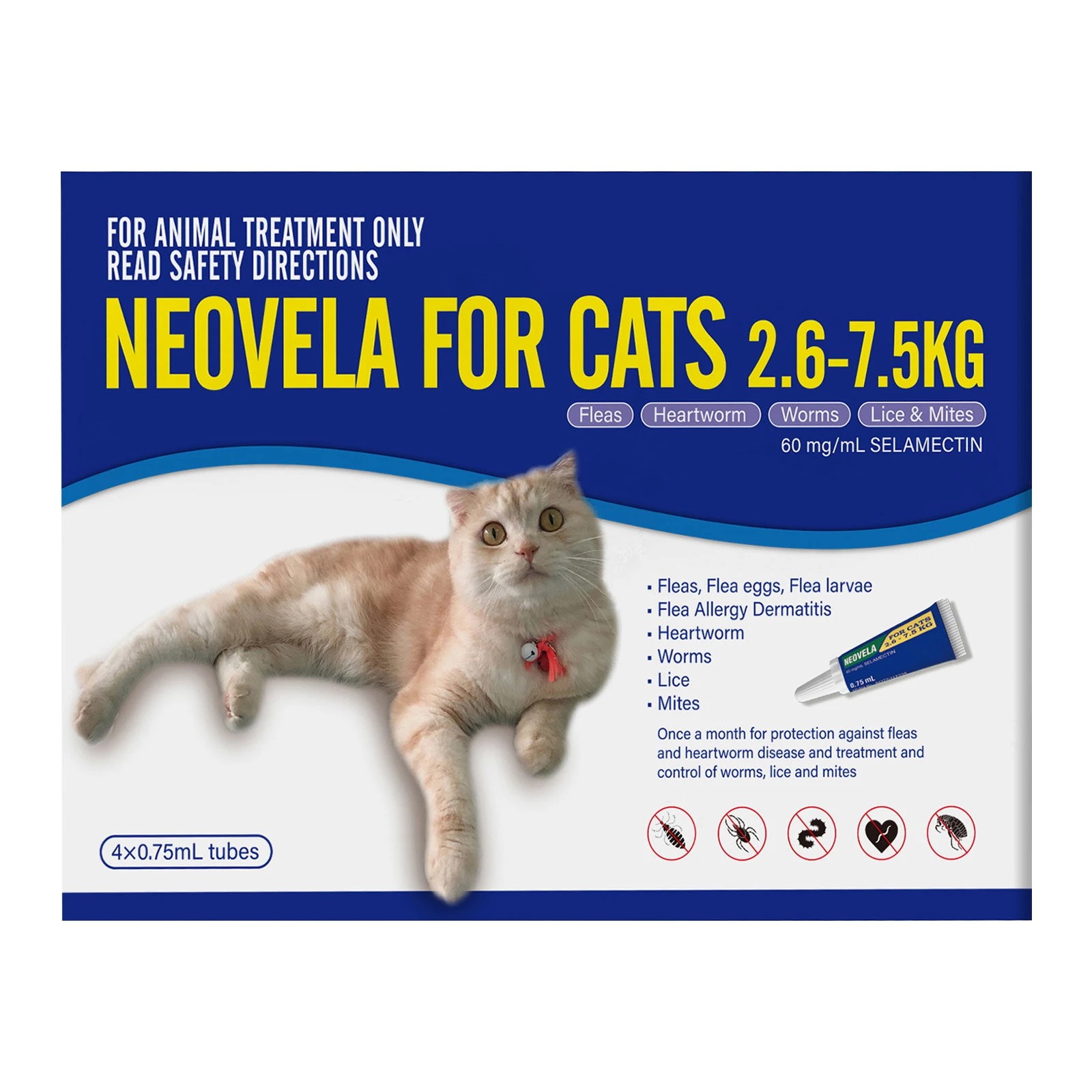 1 Neovela For Cats 2.6-7.5kg 4pk (Revolution equivalent), 1 of 1