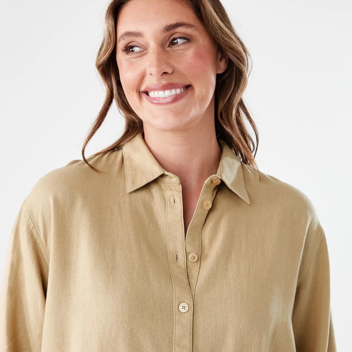 4 Long Sleeve Linen Blend Shirt LARK, 4 of 6