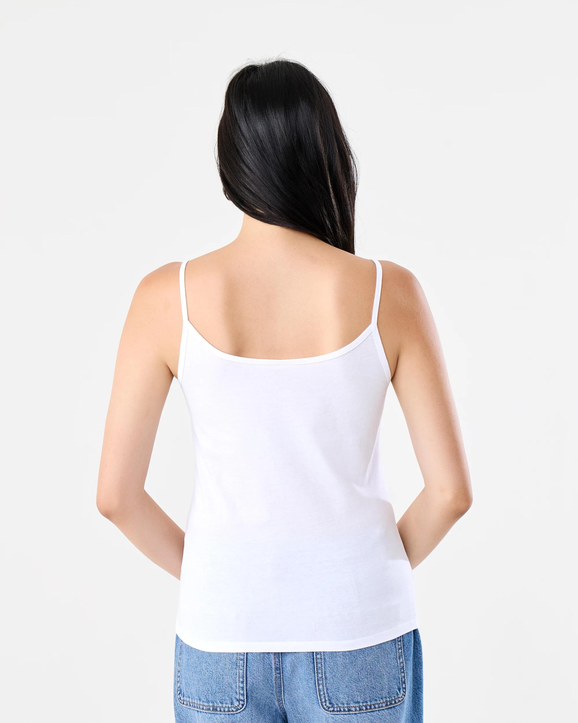 3 Sleeveless Basic Camisole White, 3 of 6