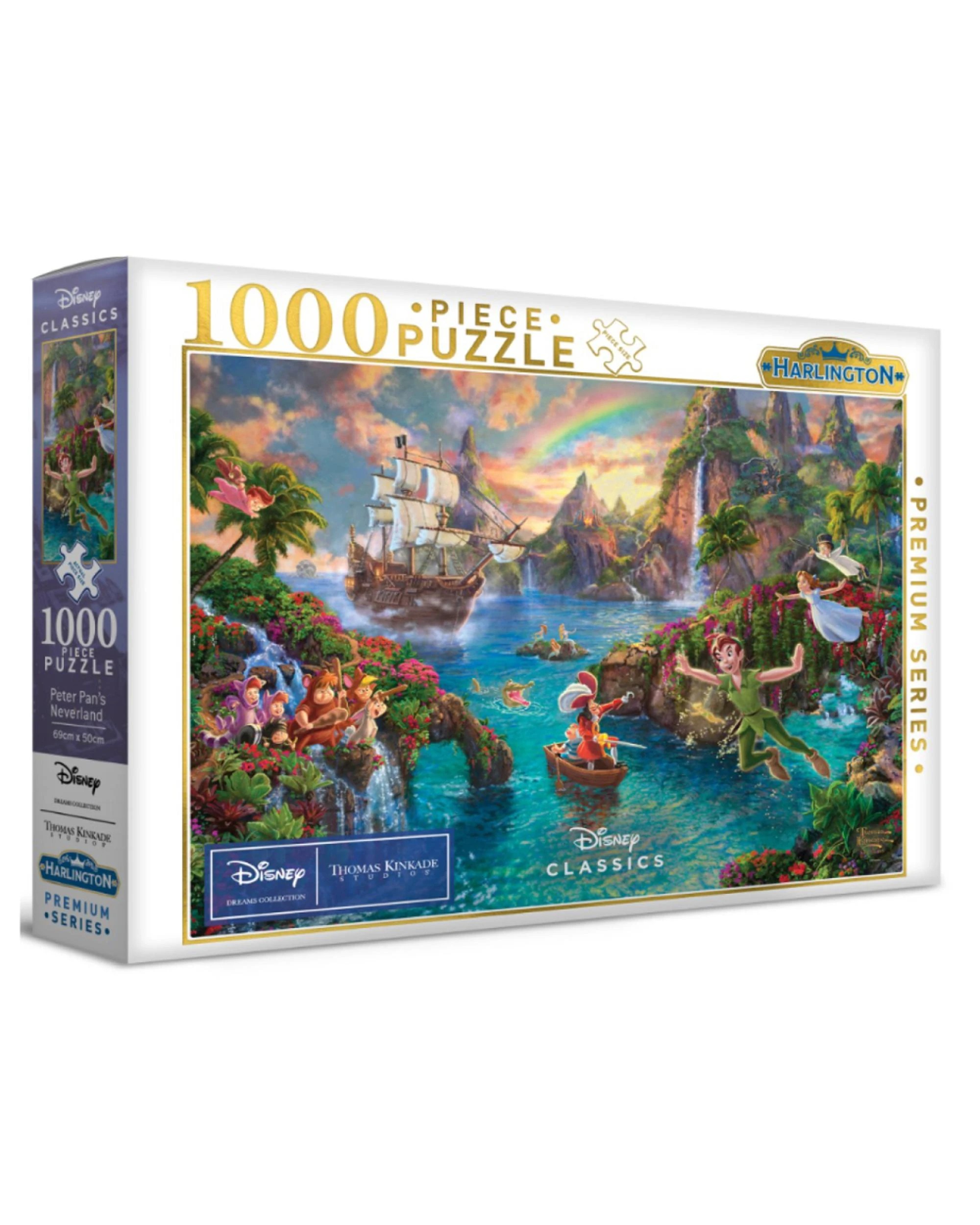 1 Harlington Thomas Kinkade Disney Peter Pans Neverland 1000 Piece Jigsaw Puzzle, 1 of 1